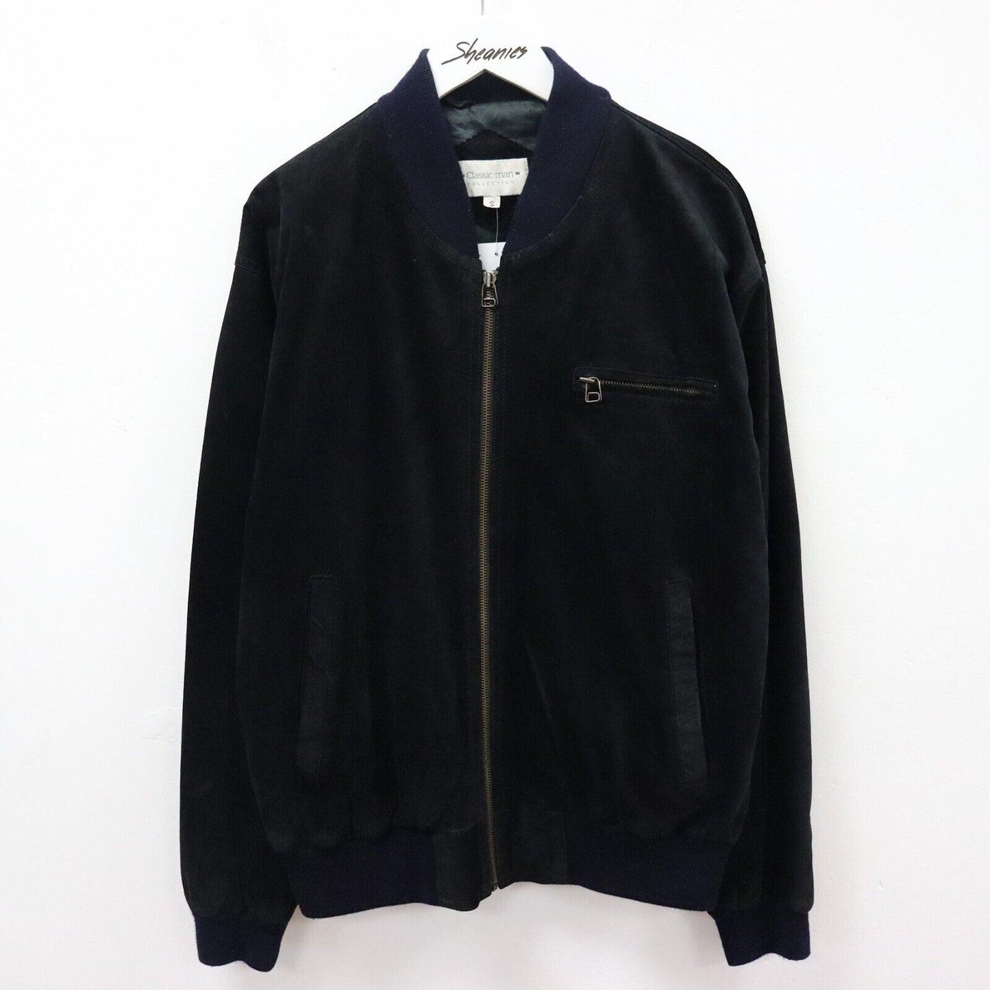 Vintage Suede Bomber Jacket Size S