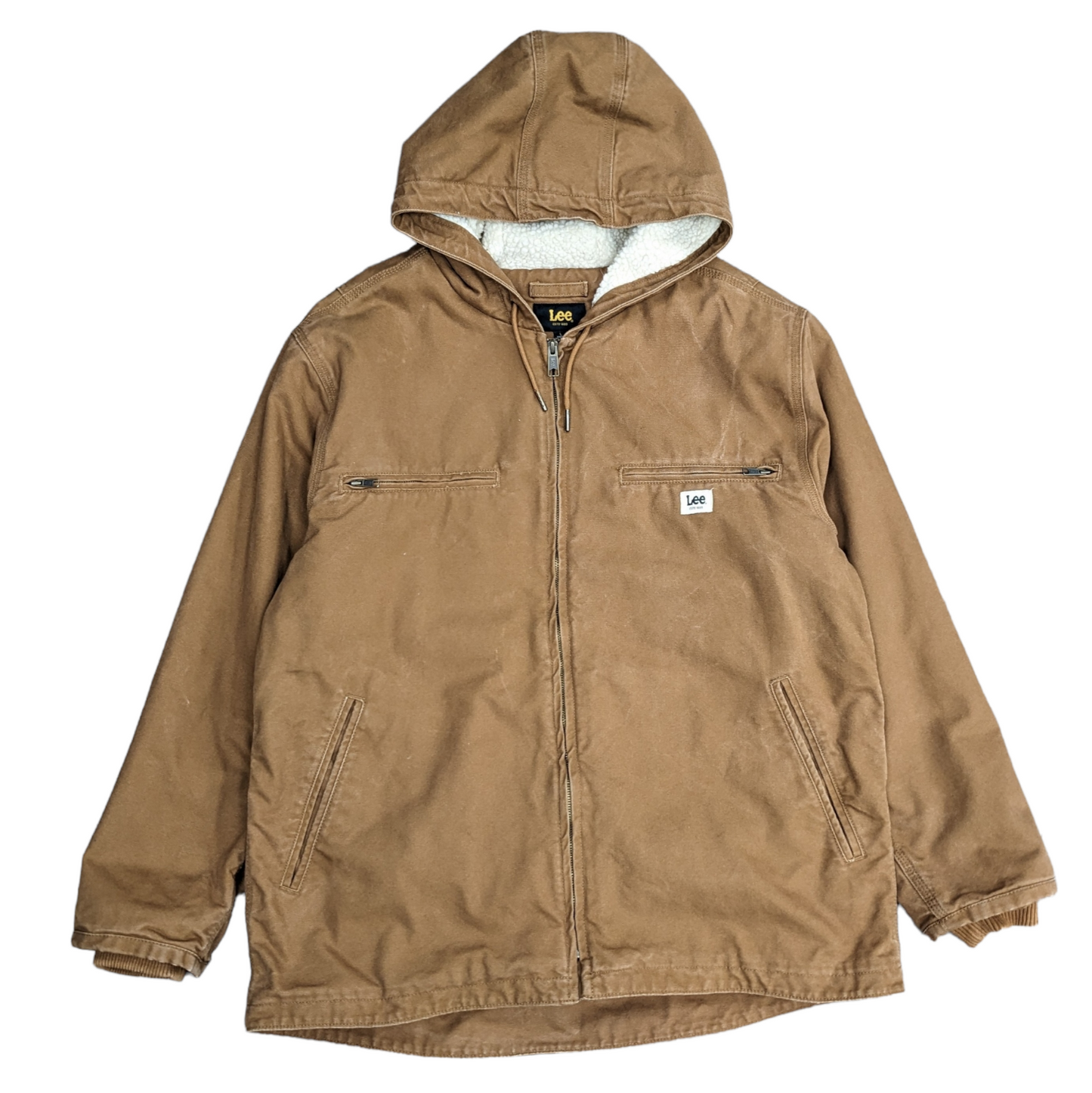 Lee Sherpa Lined Canvas Jacket Size L