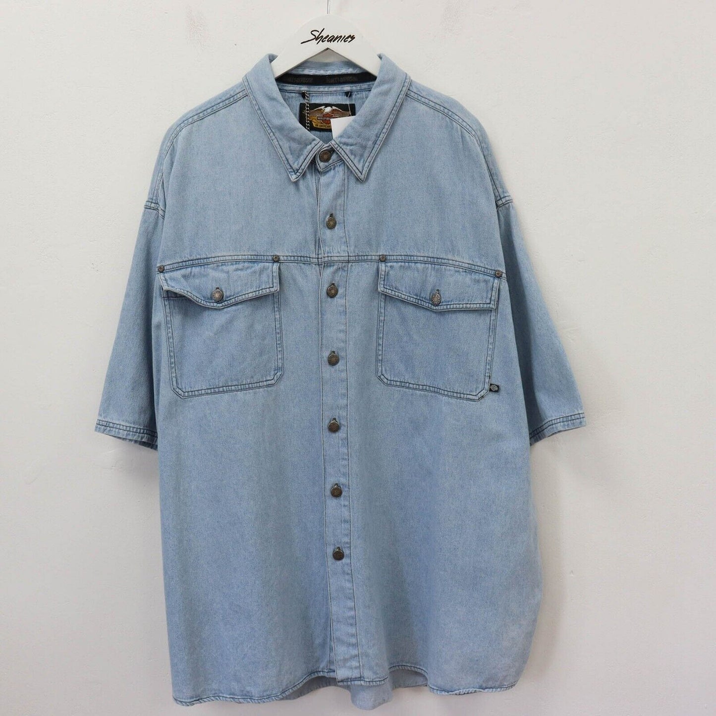 00s Harley Davidson Denim Shirt Size XL