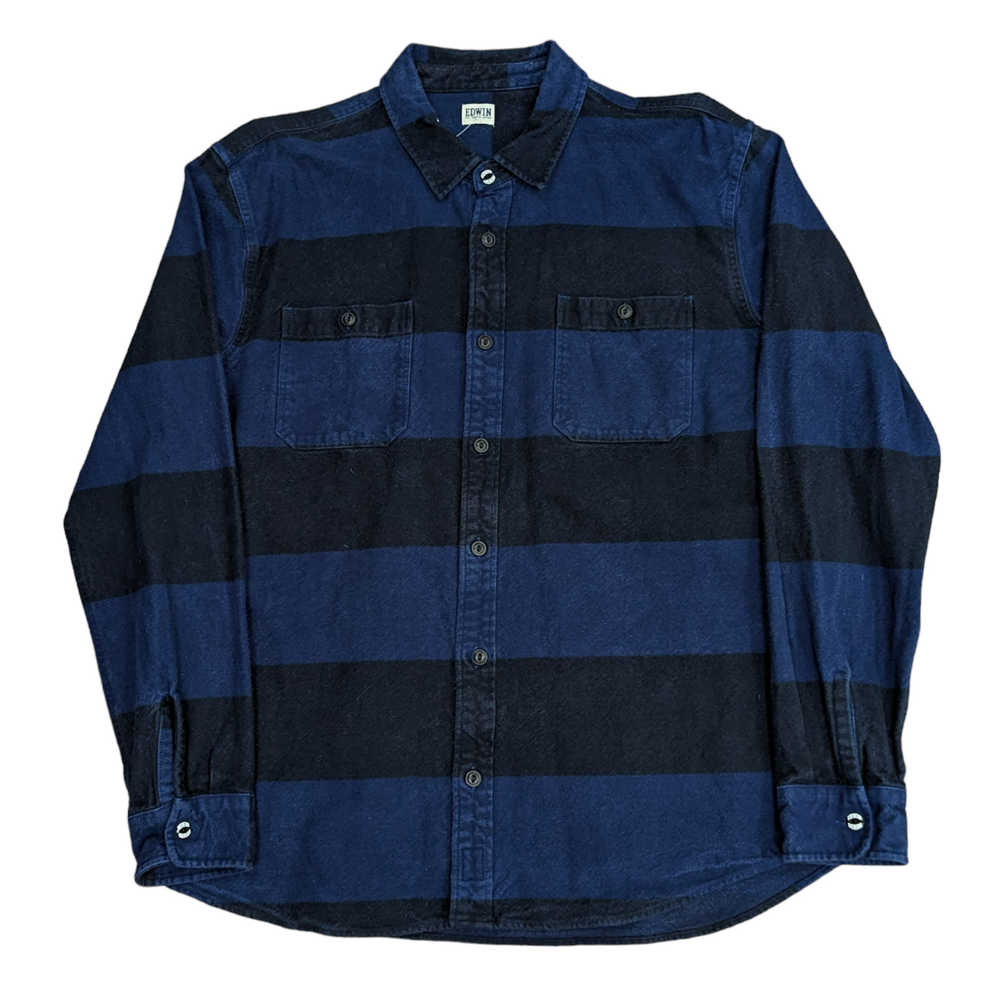 Edwin Striped Flannel Labour Shirt Size XL
