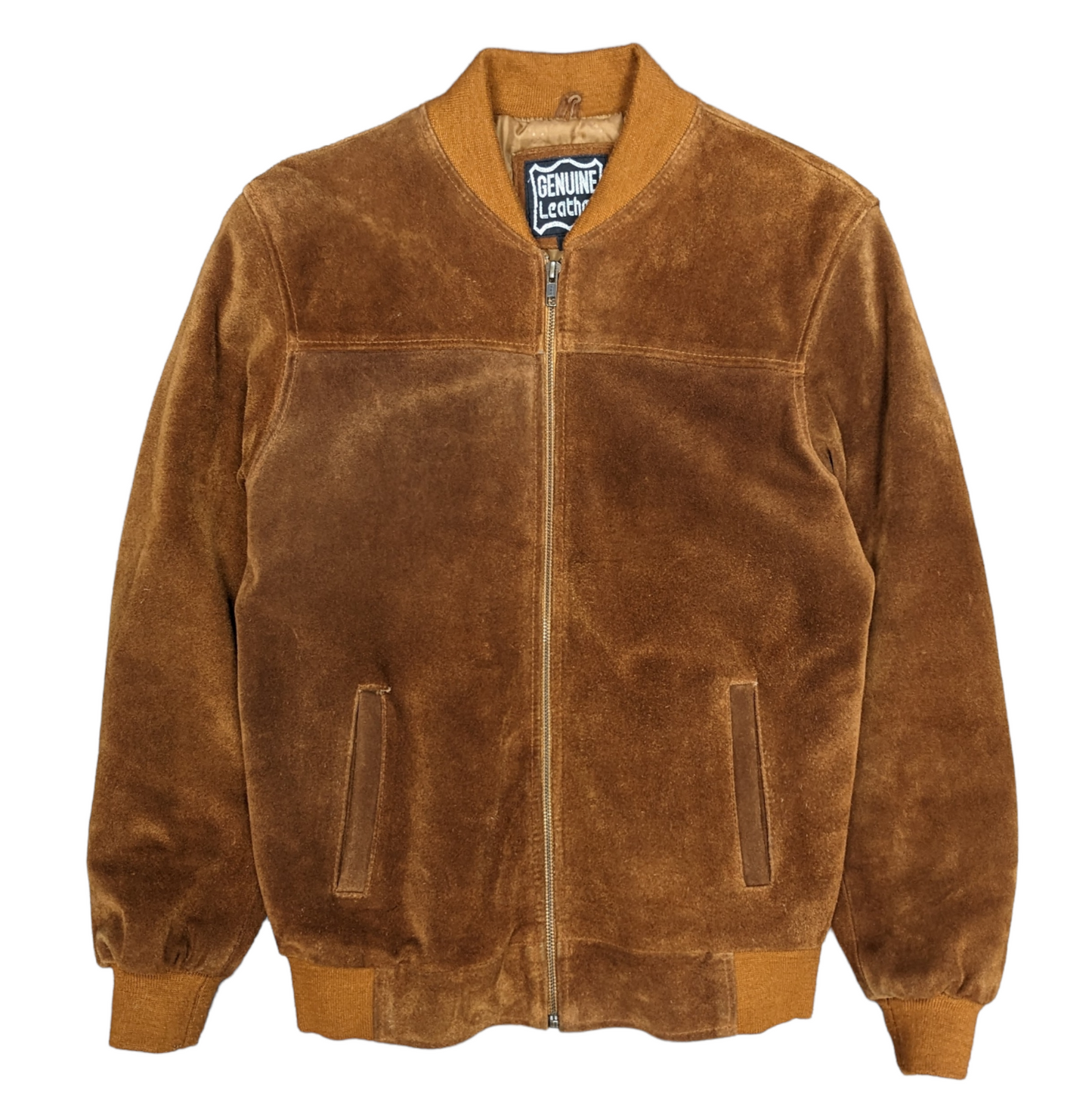 Vintage Suede Bomber Jacket Size S