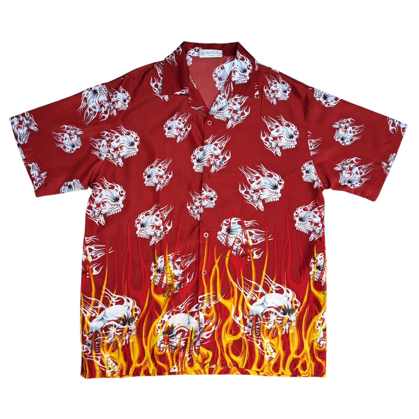 00s Skull Patterned Shirt Size XXL