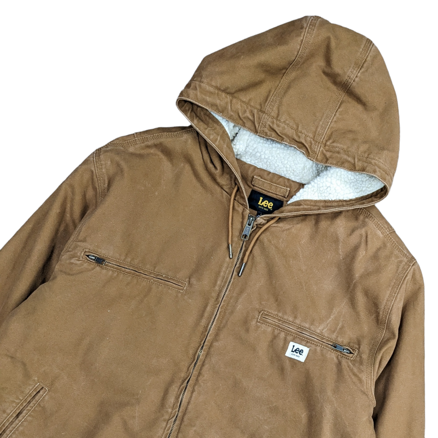 Lee Sherpa Lined Canvas Jacket Size L