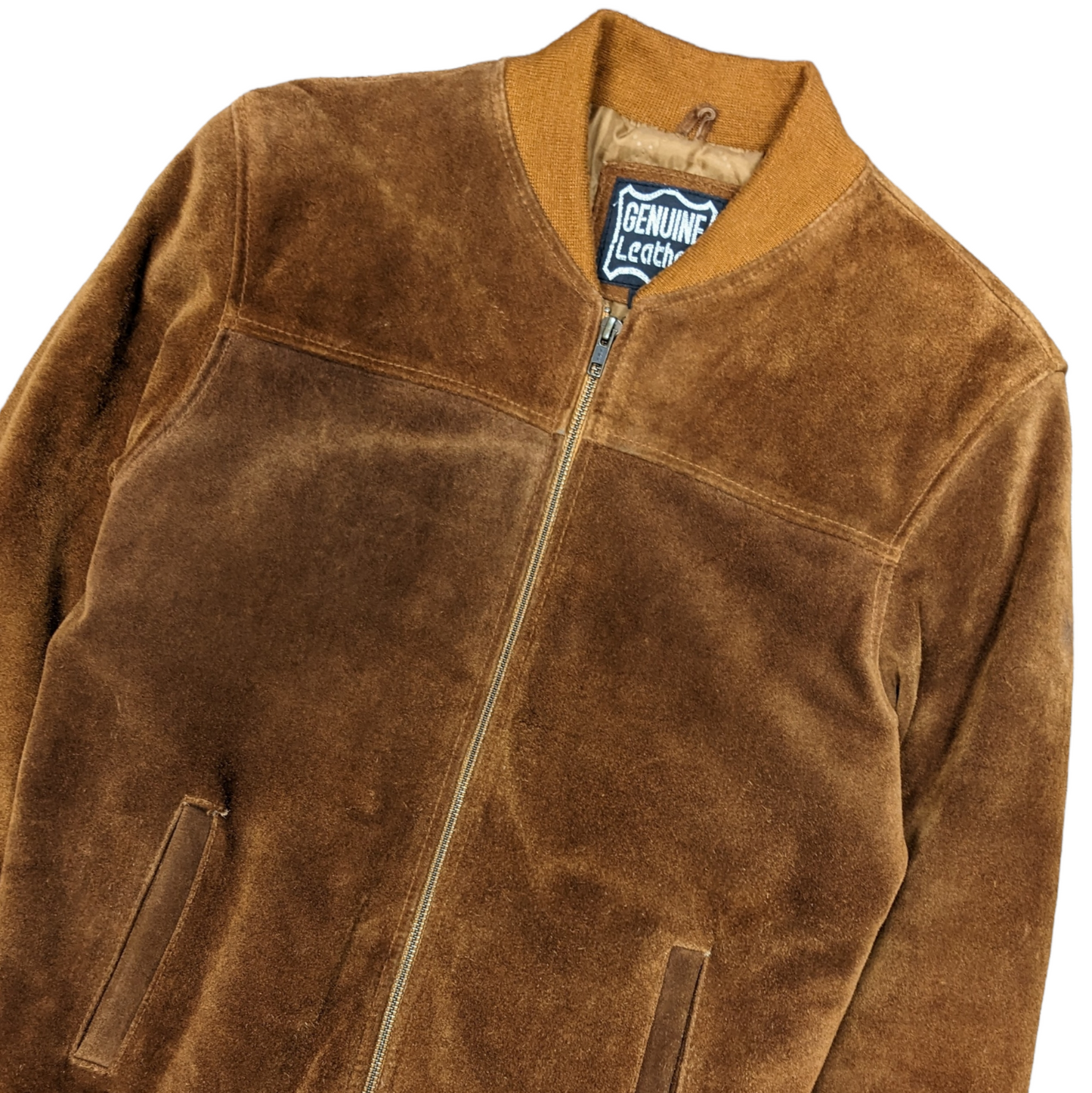 Vintage Suede Bomber Jacket Size S