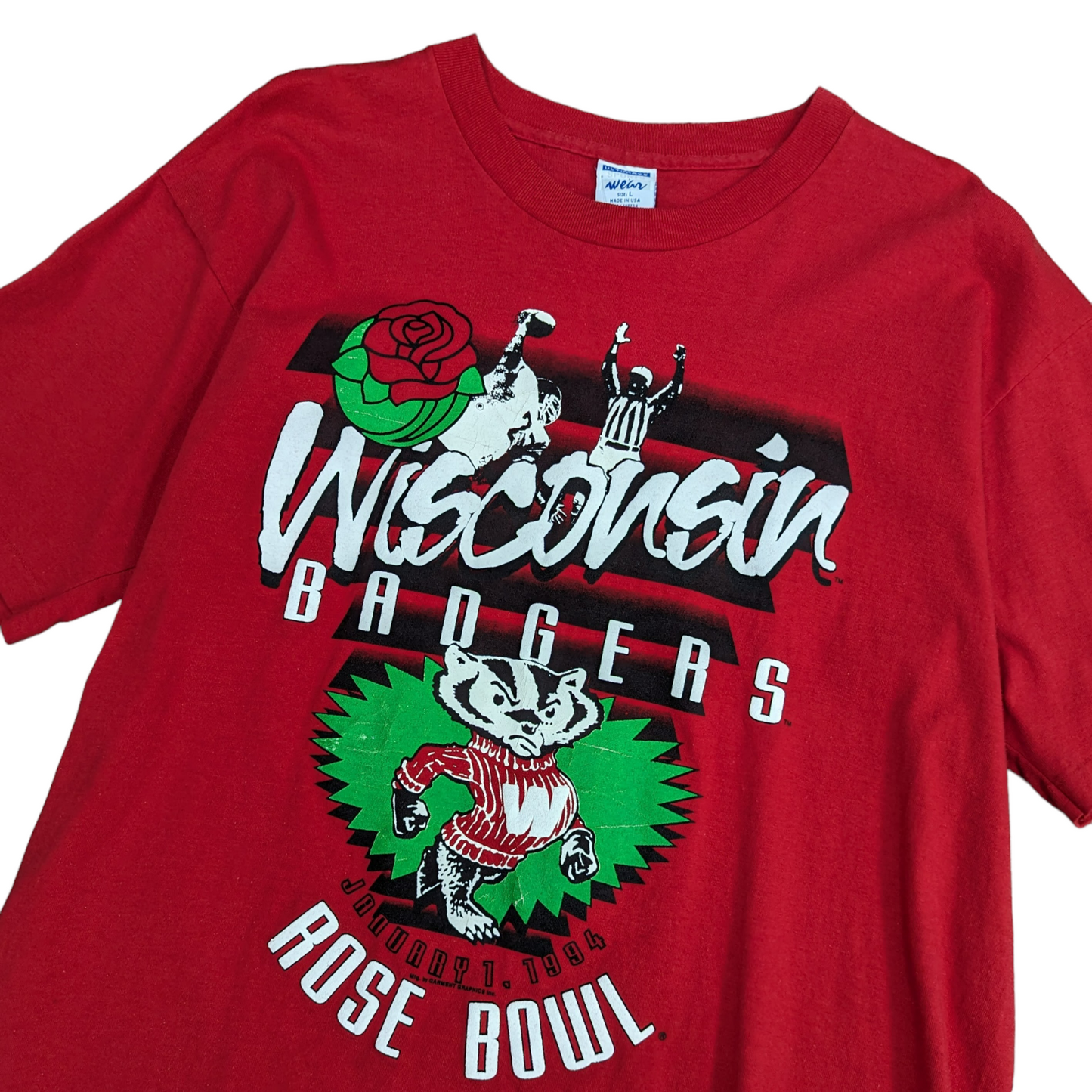 90s Badgers Single Stitch T-Shirt Size L