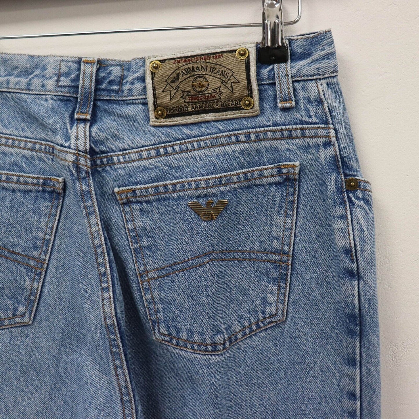 00s Armani Straight Leg Jeans Size UK12 L33