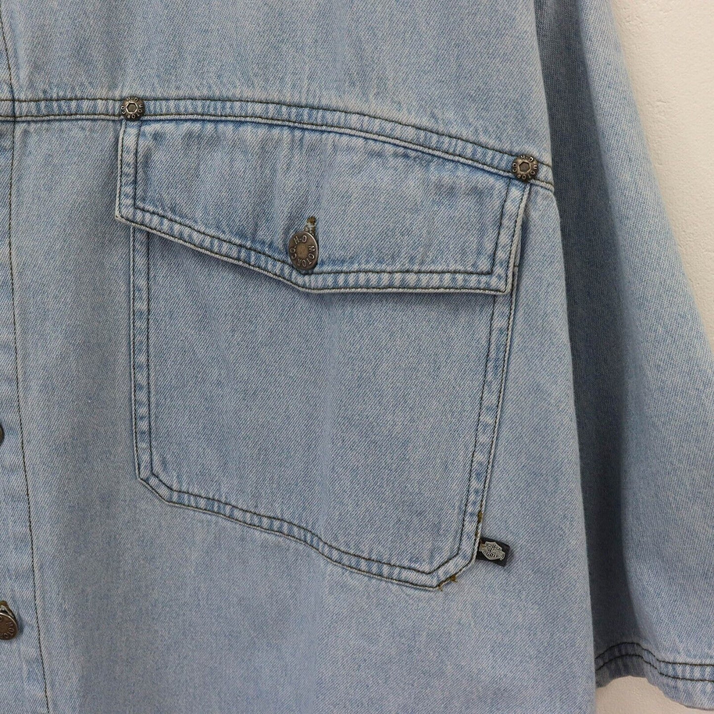 00s Harley Davidson Denim Shirt Size XL