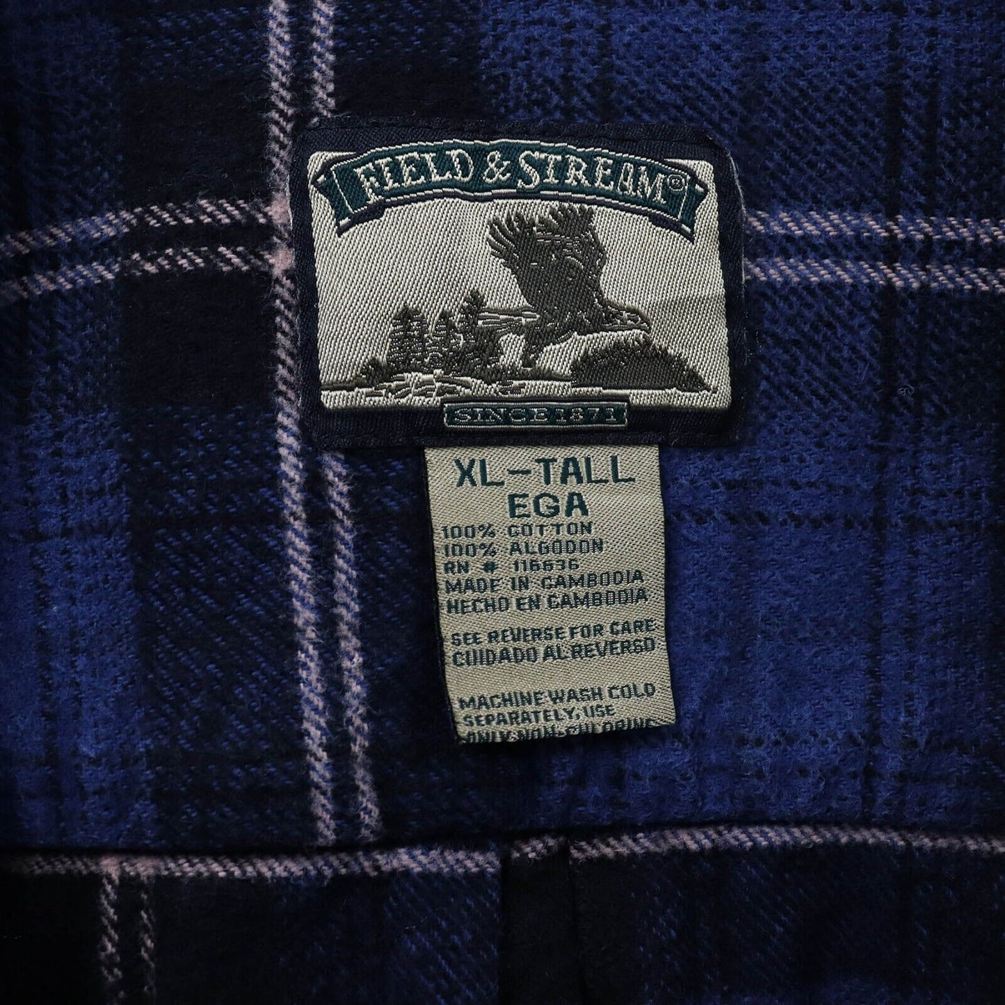 Vintage Field & Stream Flannel Shirt Size XL-Tall