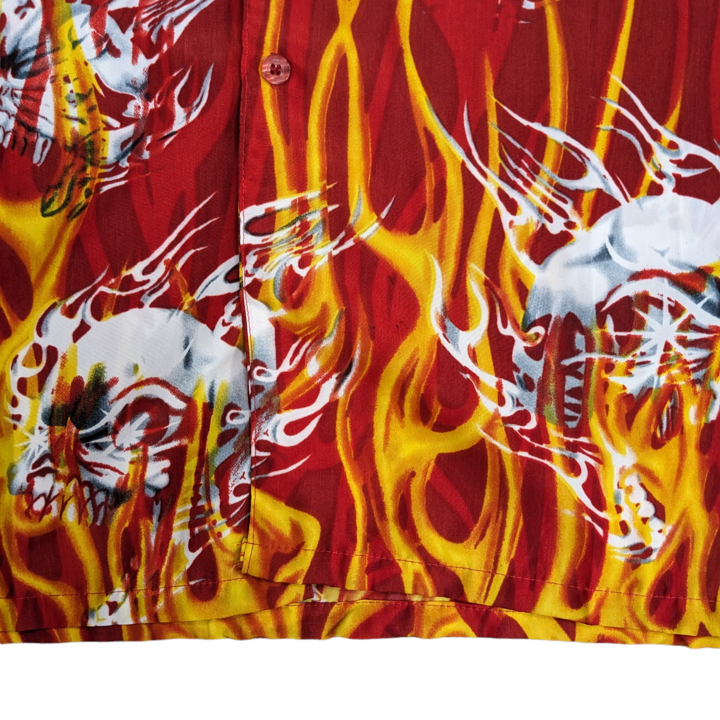 00s Skull Patterned Shirt Size XXL