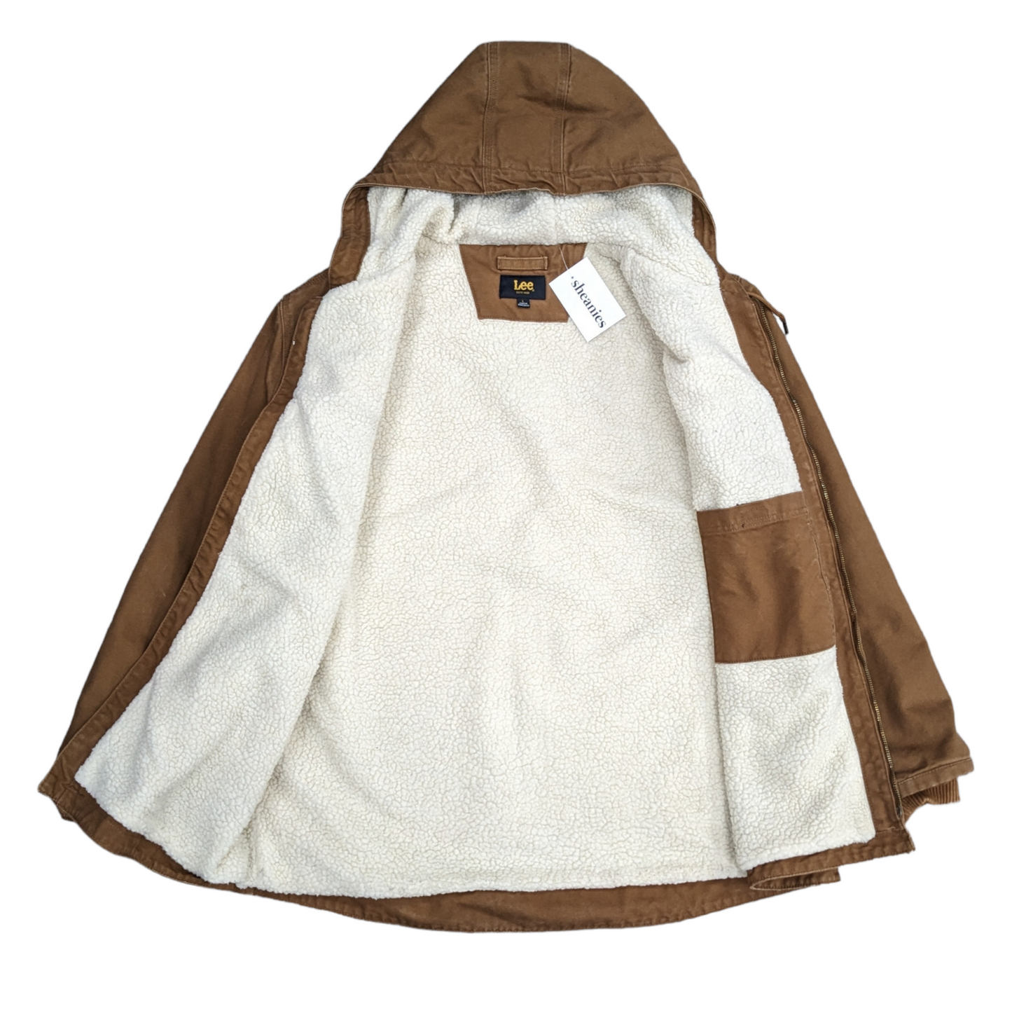 Lee Sherpa Lined Canvas Jacket Size L