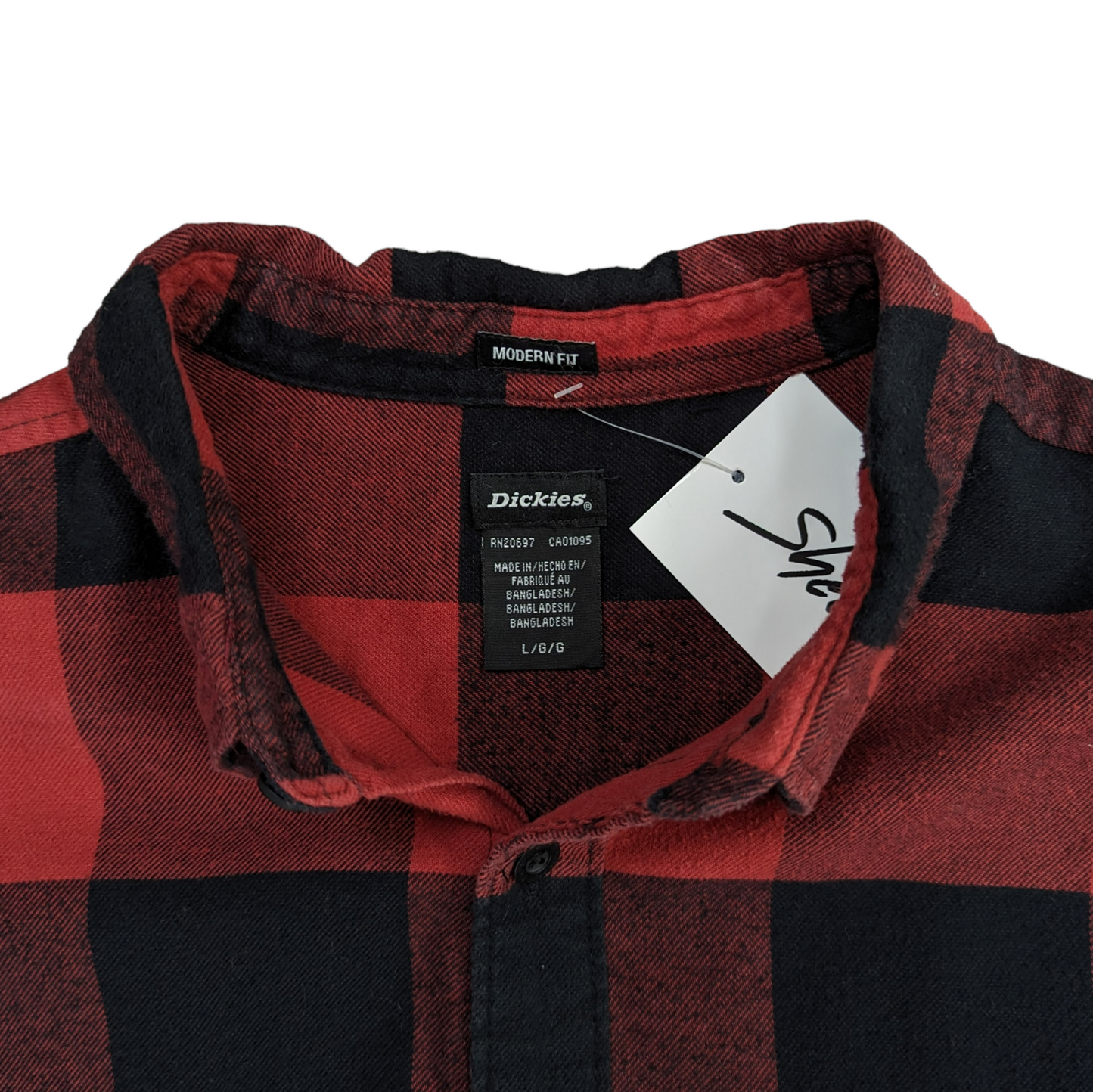 Dickies Check Flannel Shirt Shirt Size L