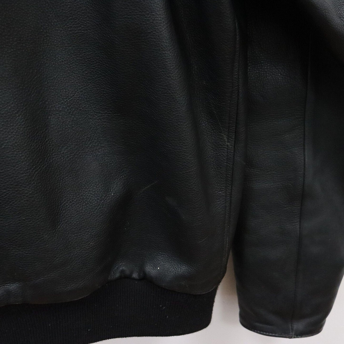Vintage Leather Bomber Jacket Size XL