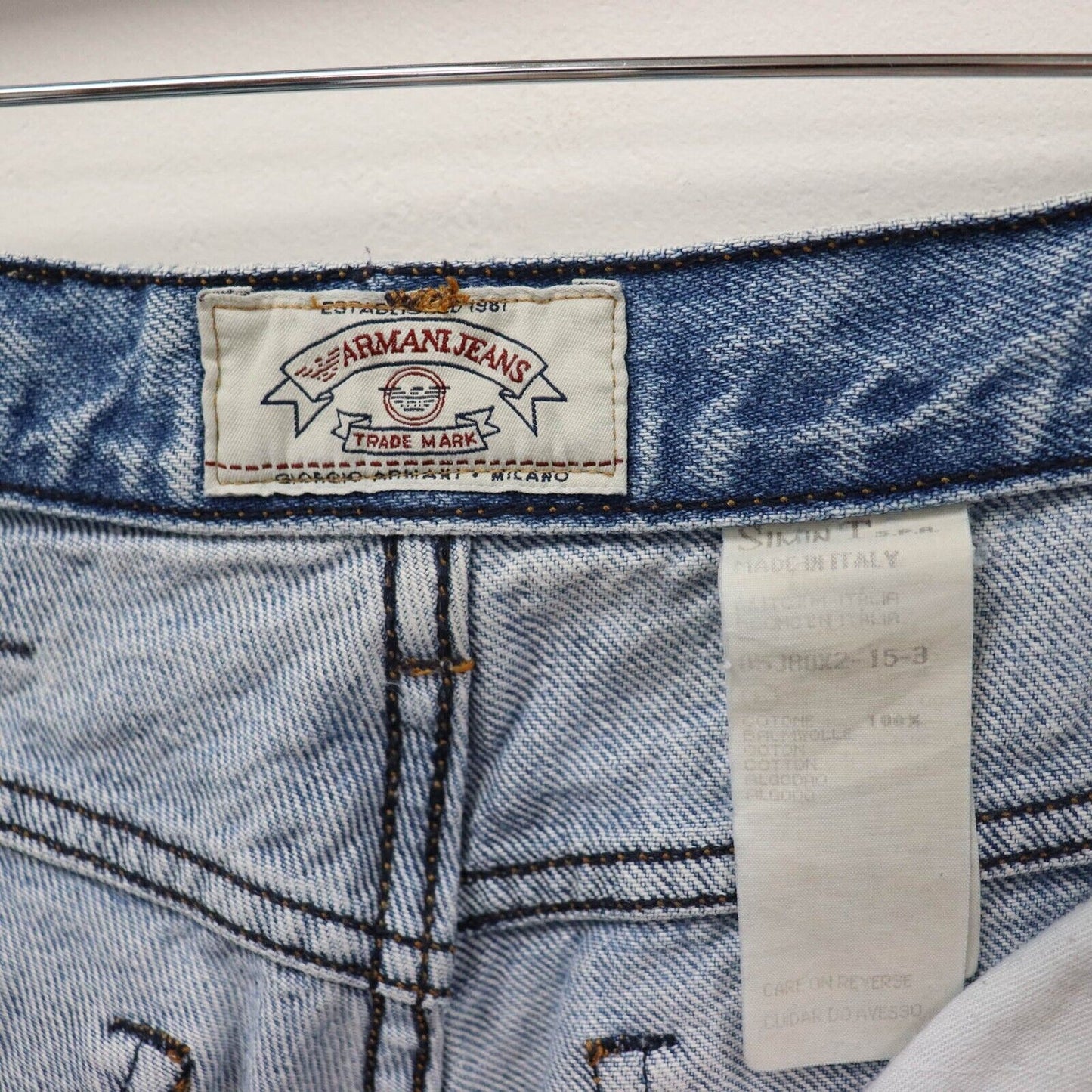 00s Armani Straight Leg Jeans Size UK12 L33