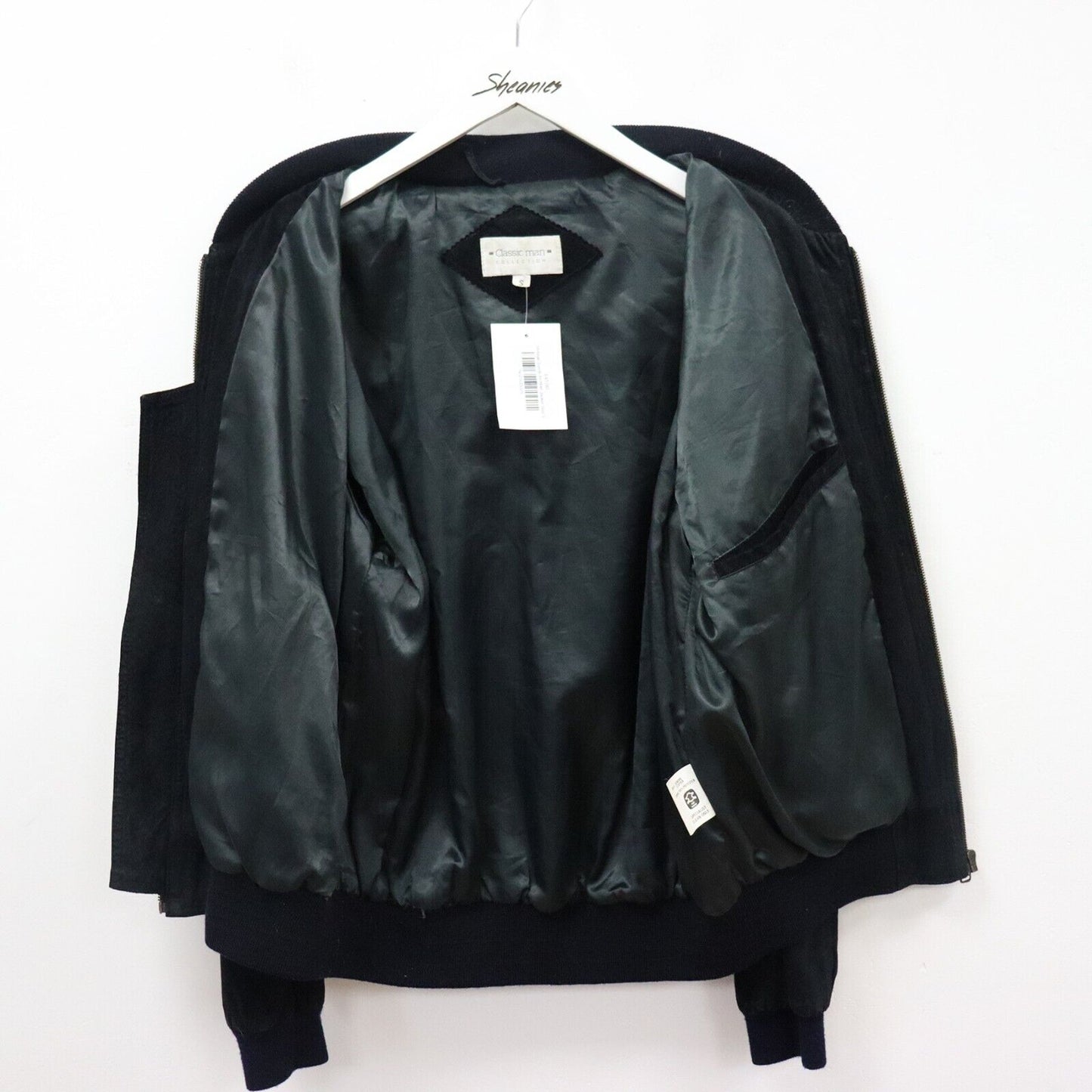 Vintage Suede Bomber Jacket Size S