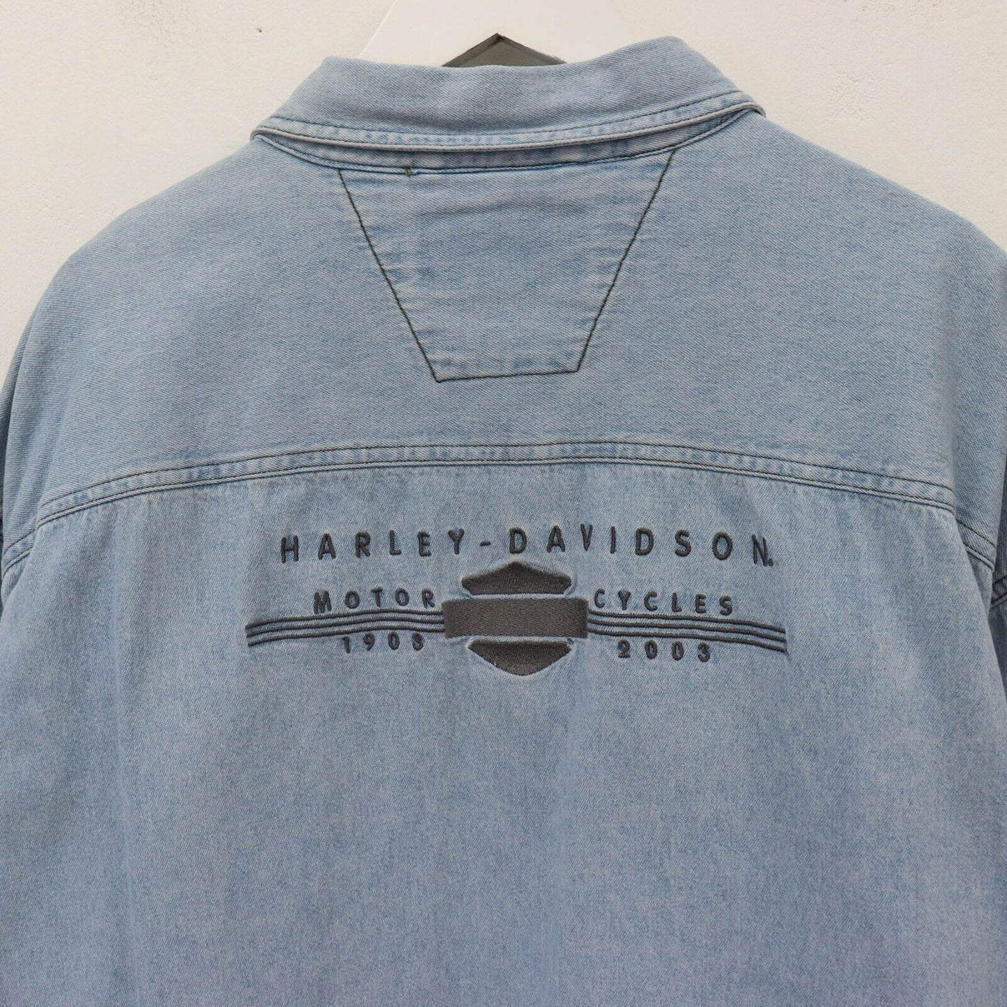 00s Harley Davidson Denim Shirt Size XL