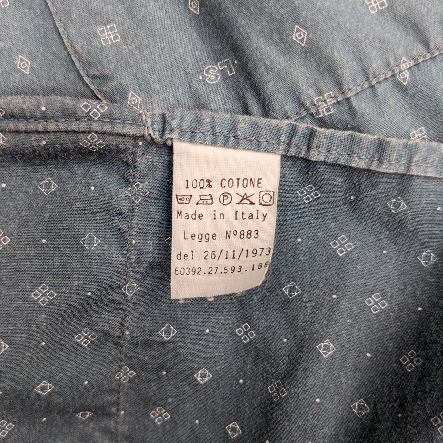 70s Levi's Monogram Pattern Shirt Size XL
