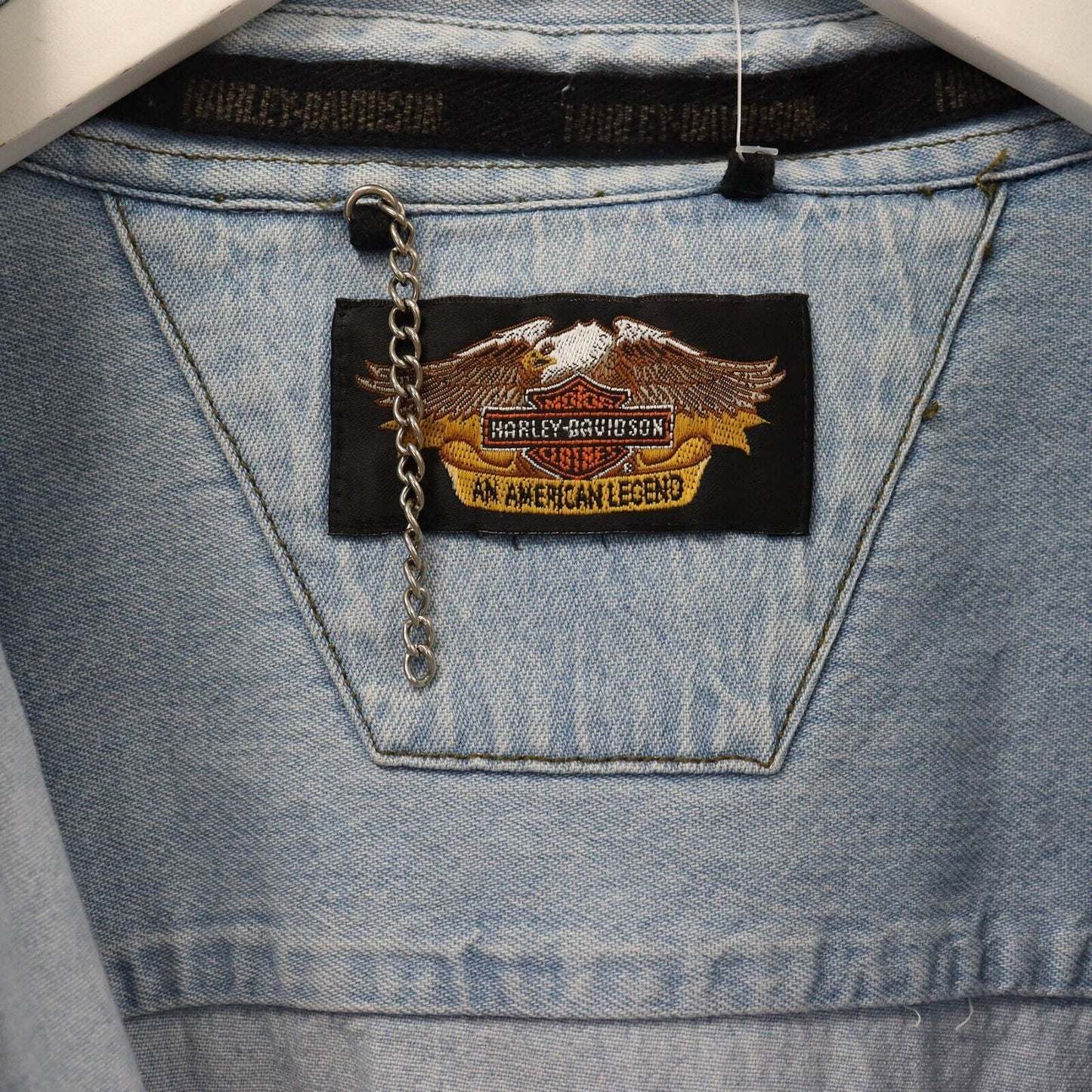 00s Harley Davidson Denim Shirt Size XL