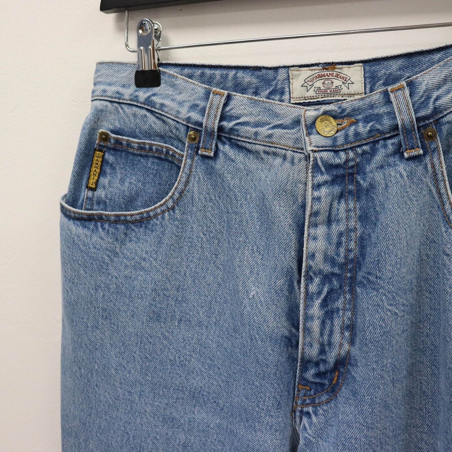 00s Armani Straight Leg Jeans Size UK12 L33