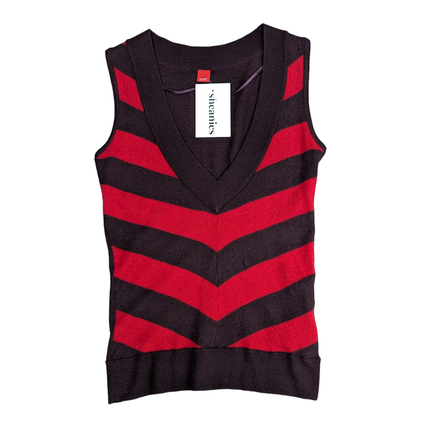 Y2K V-Neck Sweater Vest Size M