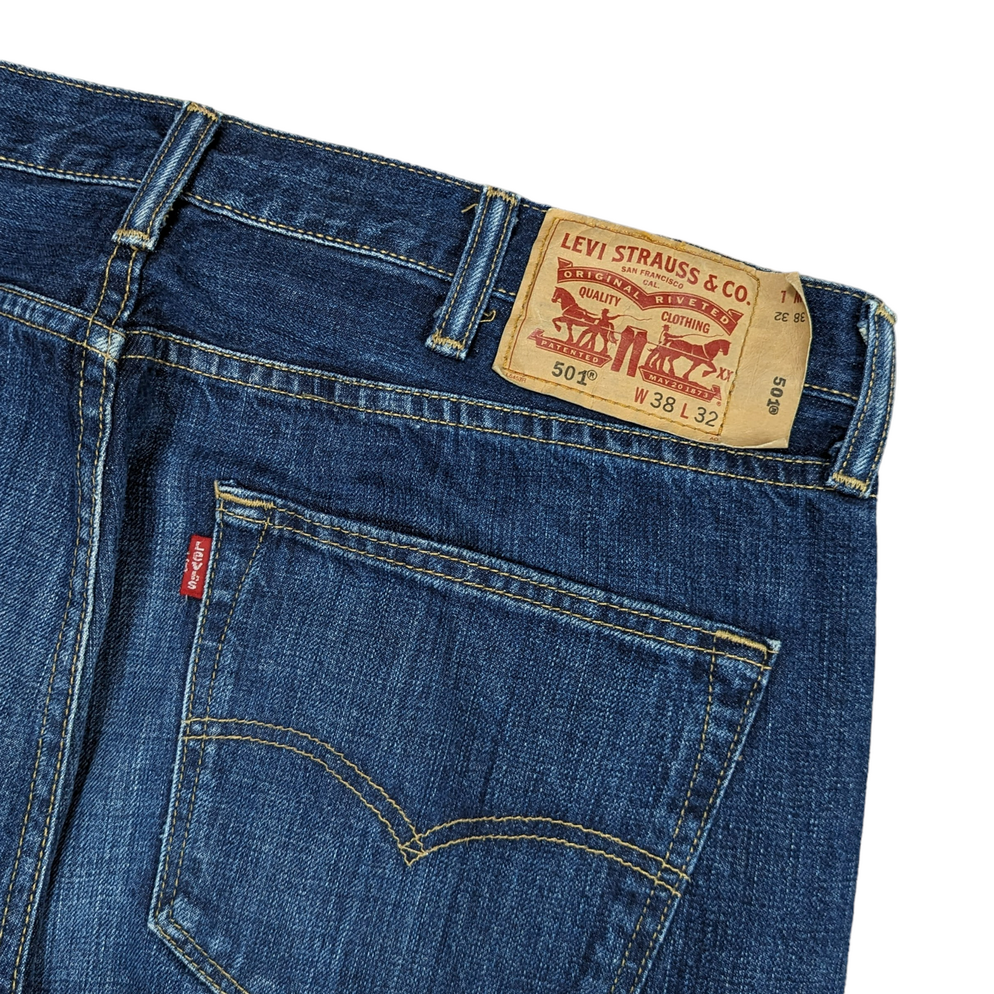 Levi’s 501 Straight Fit Jeans In Blue W38 L32