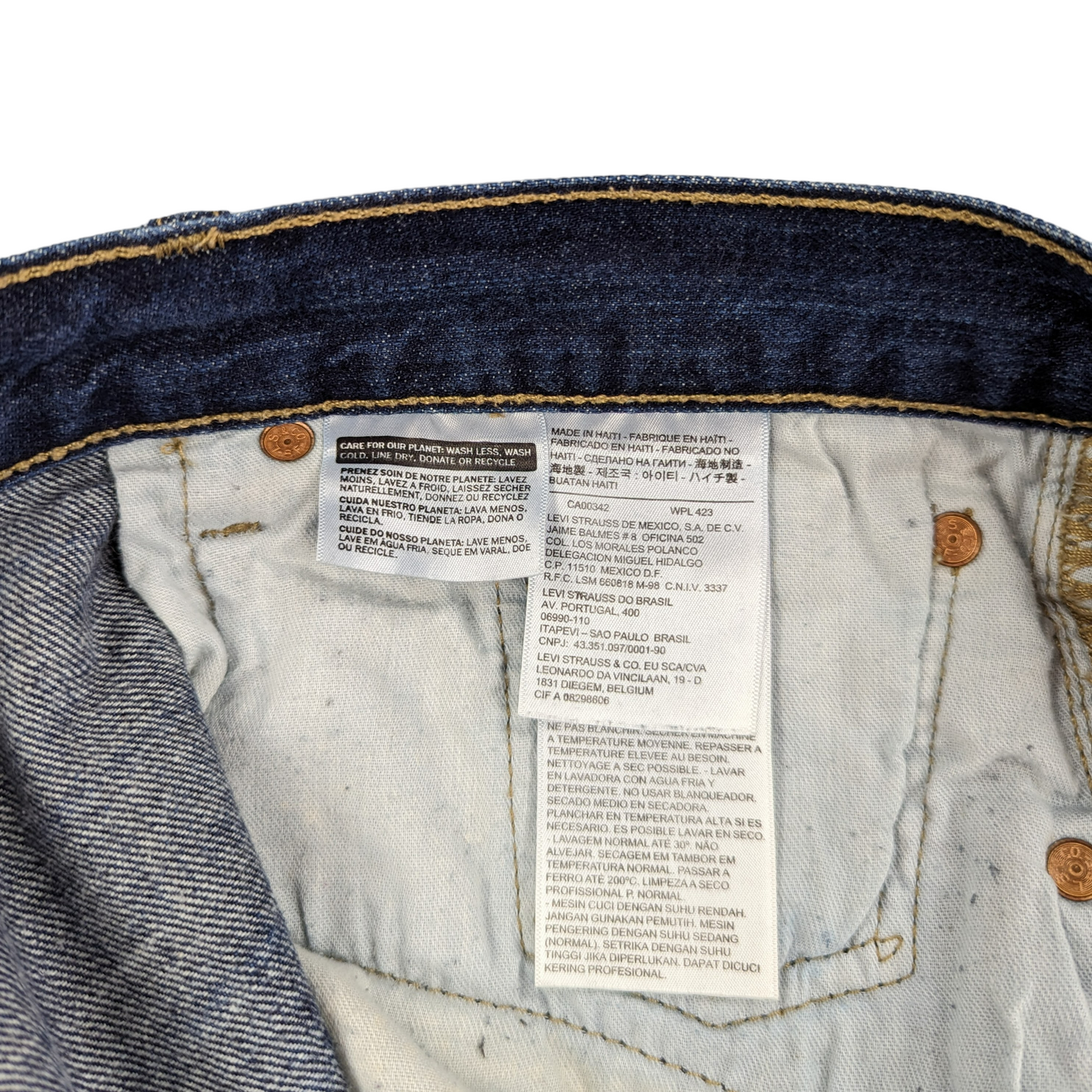 Levi’s 501 Straight Fit Jeans In Blue W38 L32
