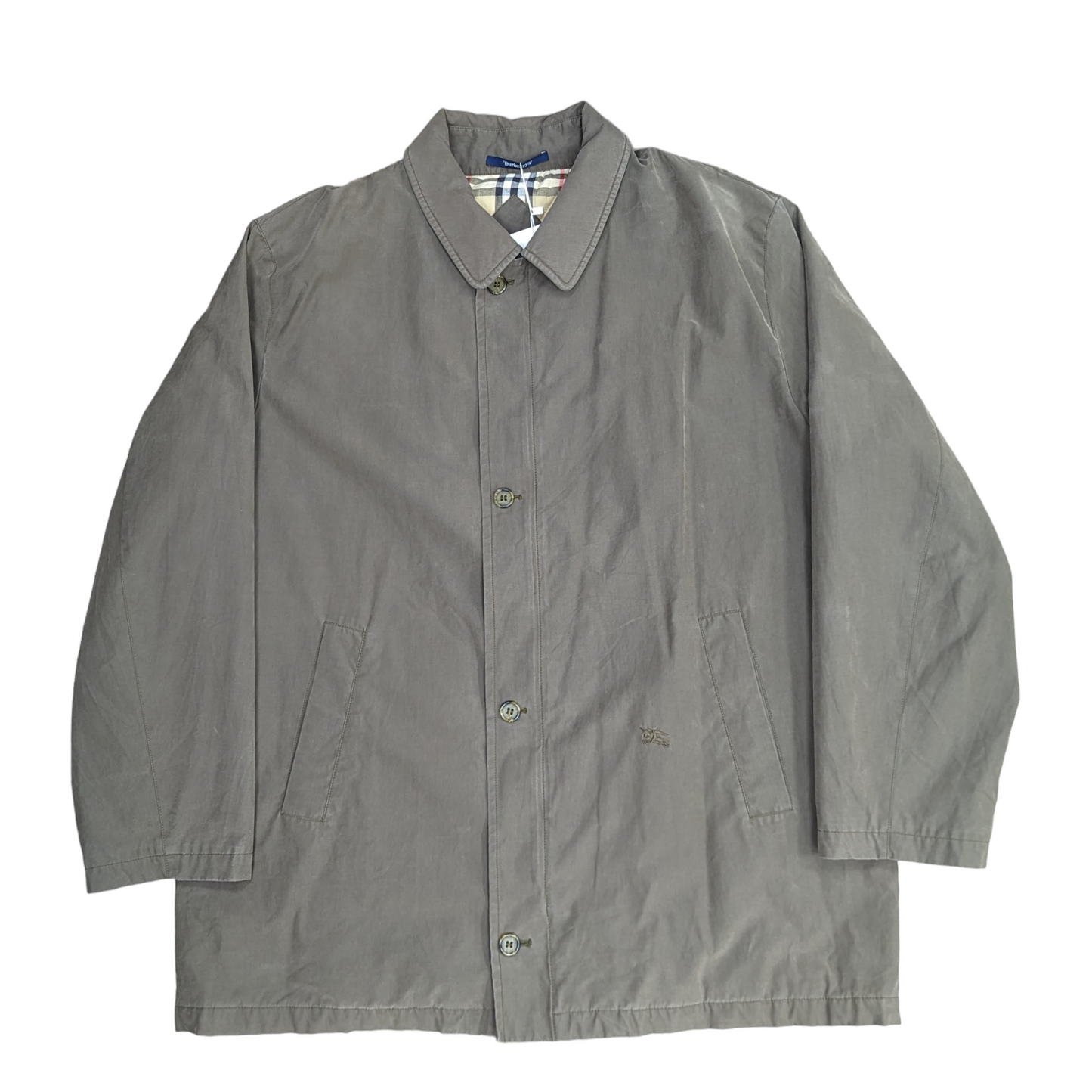 90s Burberry Quilted Overcoat Size XL