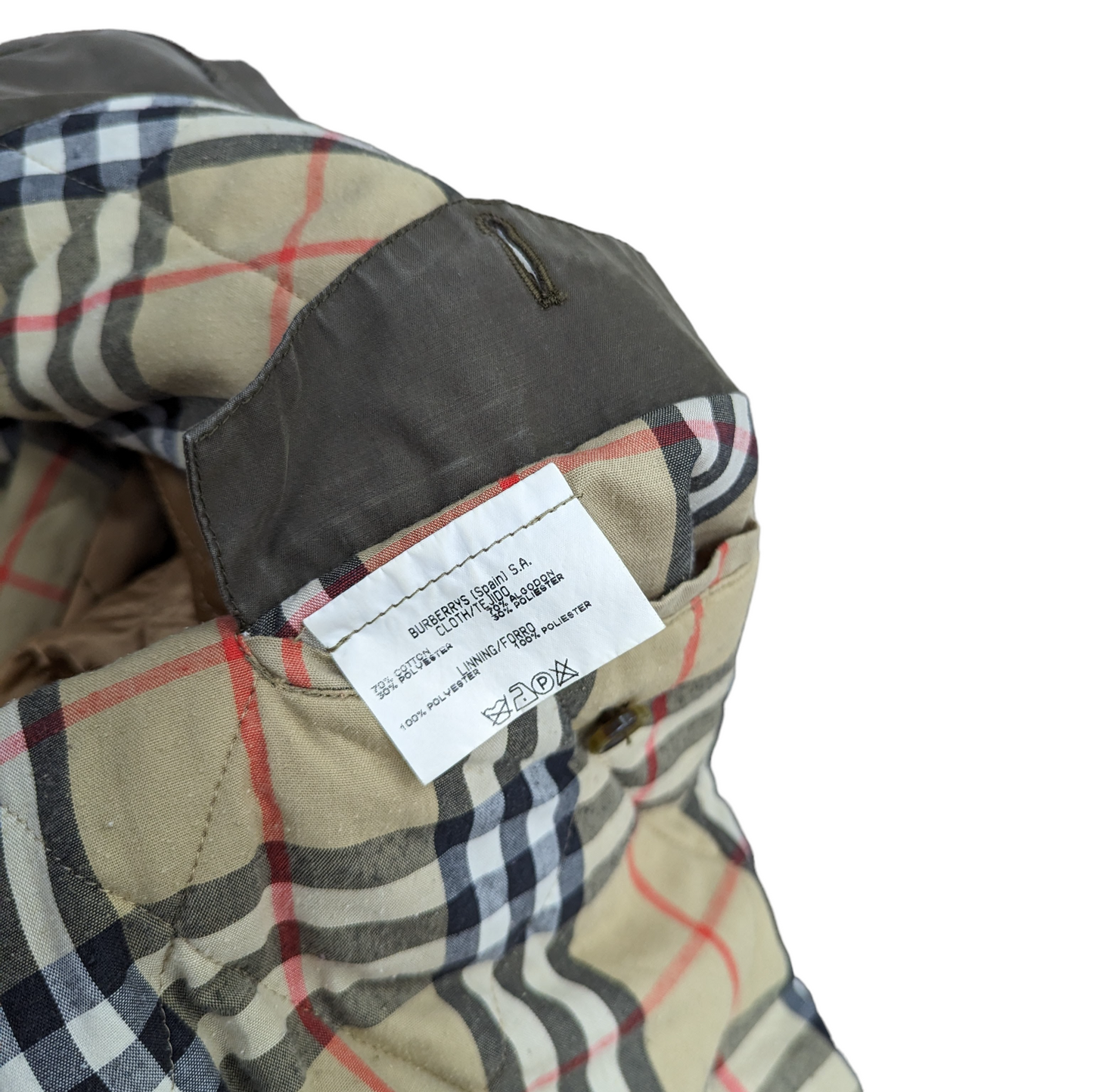 90s Burberry Quilted Overcoat Size XL