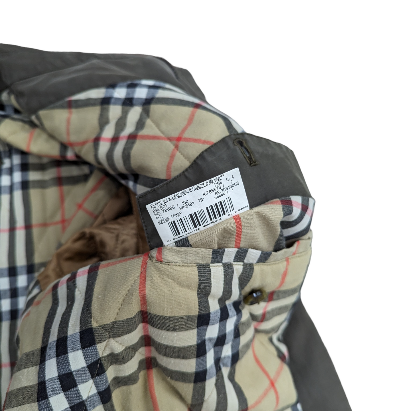 90s Burberry Quilted Overcoat Size XL