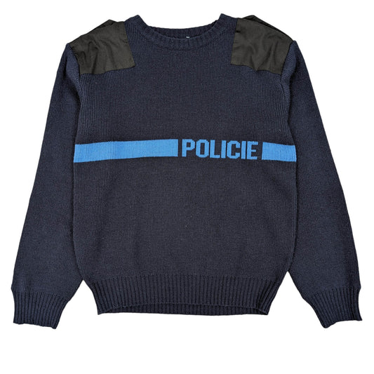 00s Czech Police Wool Blend Sweater Size L