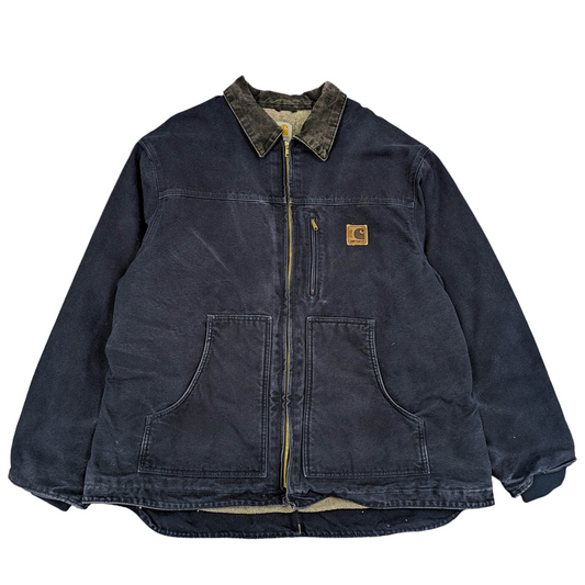00s Carhartt Fleece Lined Chore Jacket Size XXL