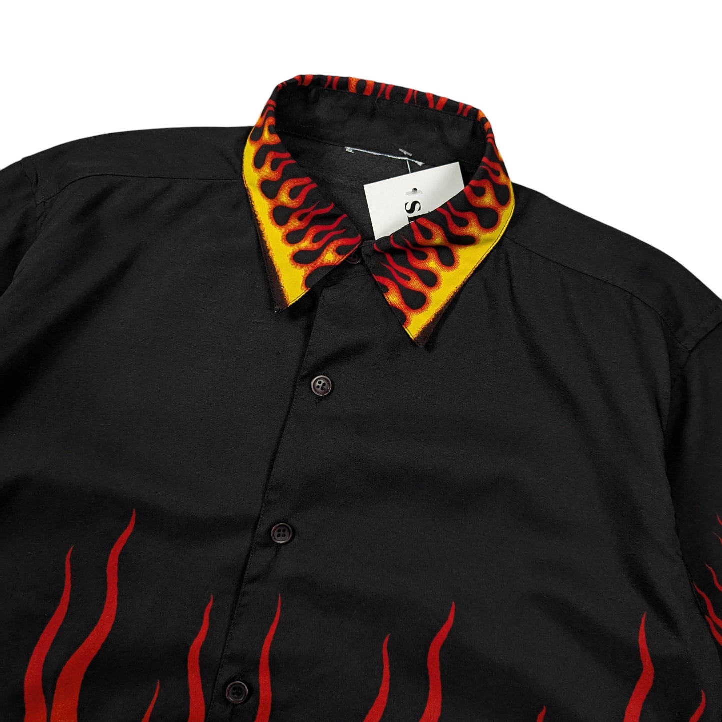 00s Flame Patterned Shirt Size Age 10