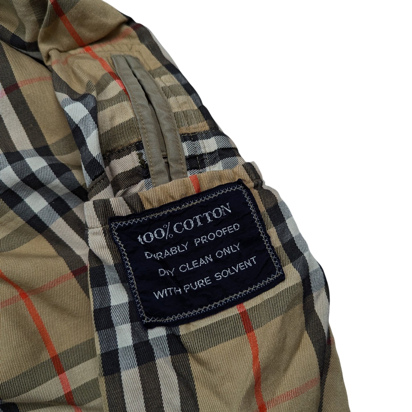 80s Burberry Nova Check Lined Overcoat Size S/M