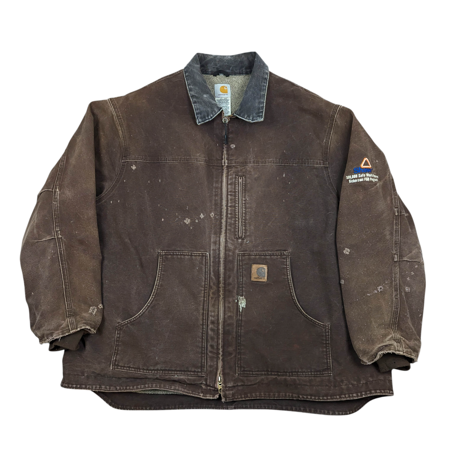 00s Carhartt Fleece Lined Worker Jacket Size 3XL