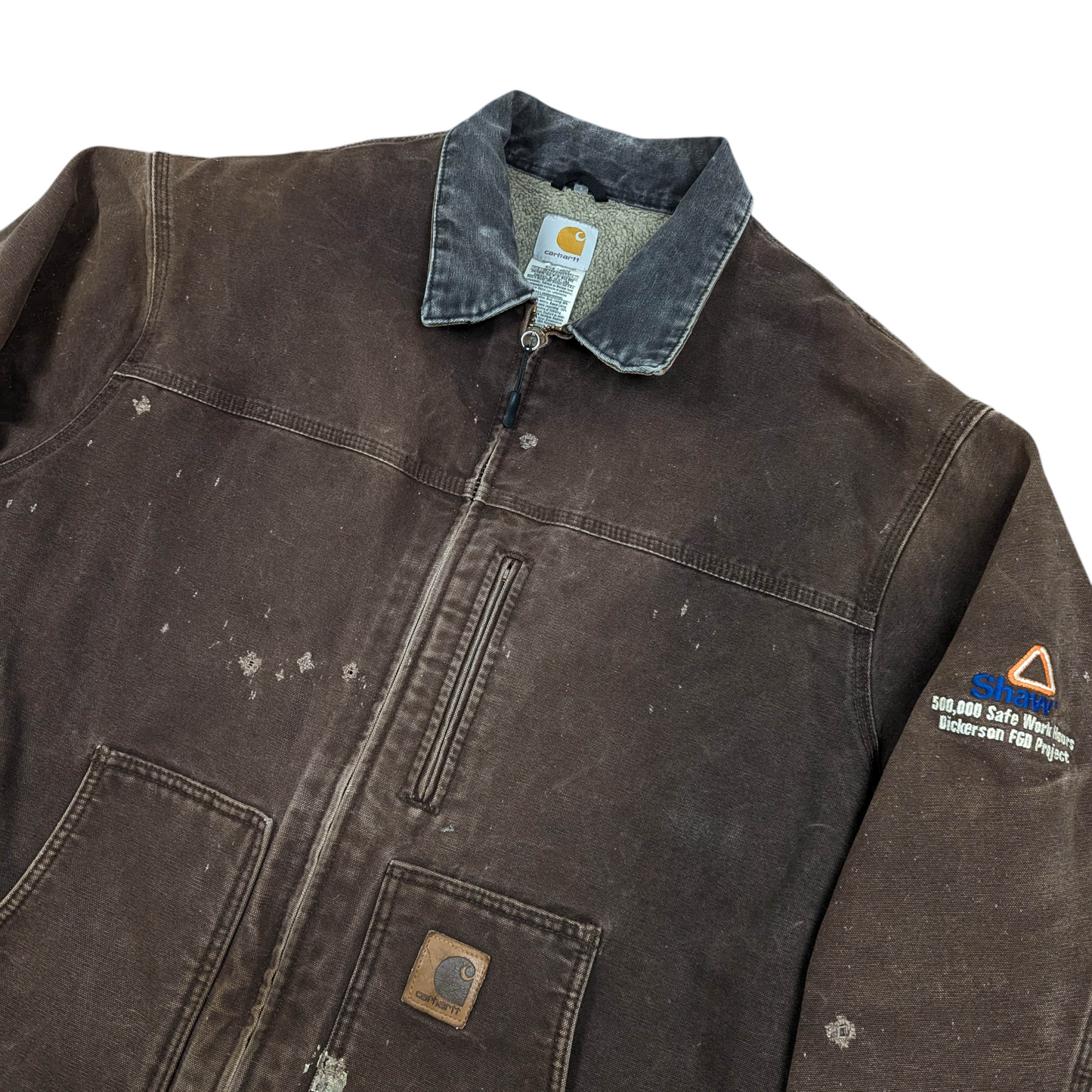 00s Carhartt Fleece Lined Worker Jacket Size 3XL