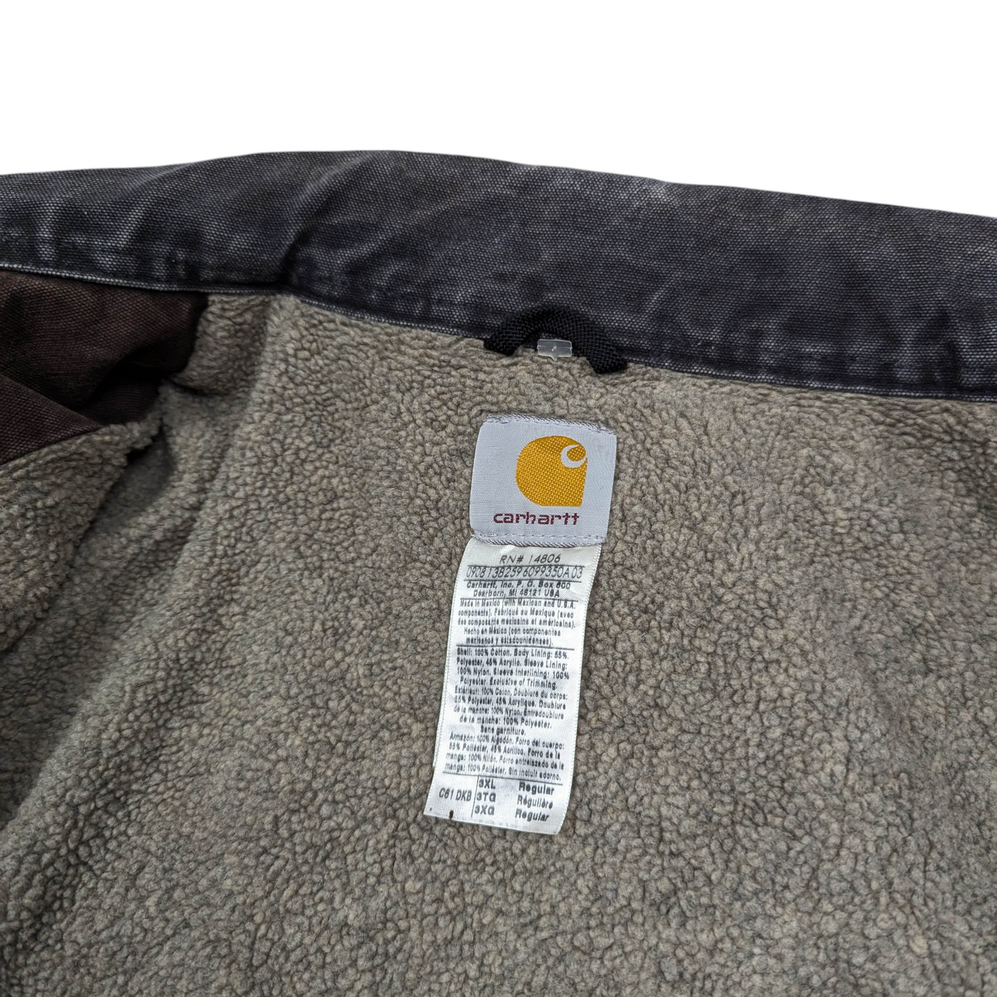 00s Carhartt Fleece Lined Worker Jacket Size 3XL
