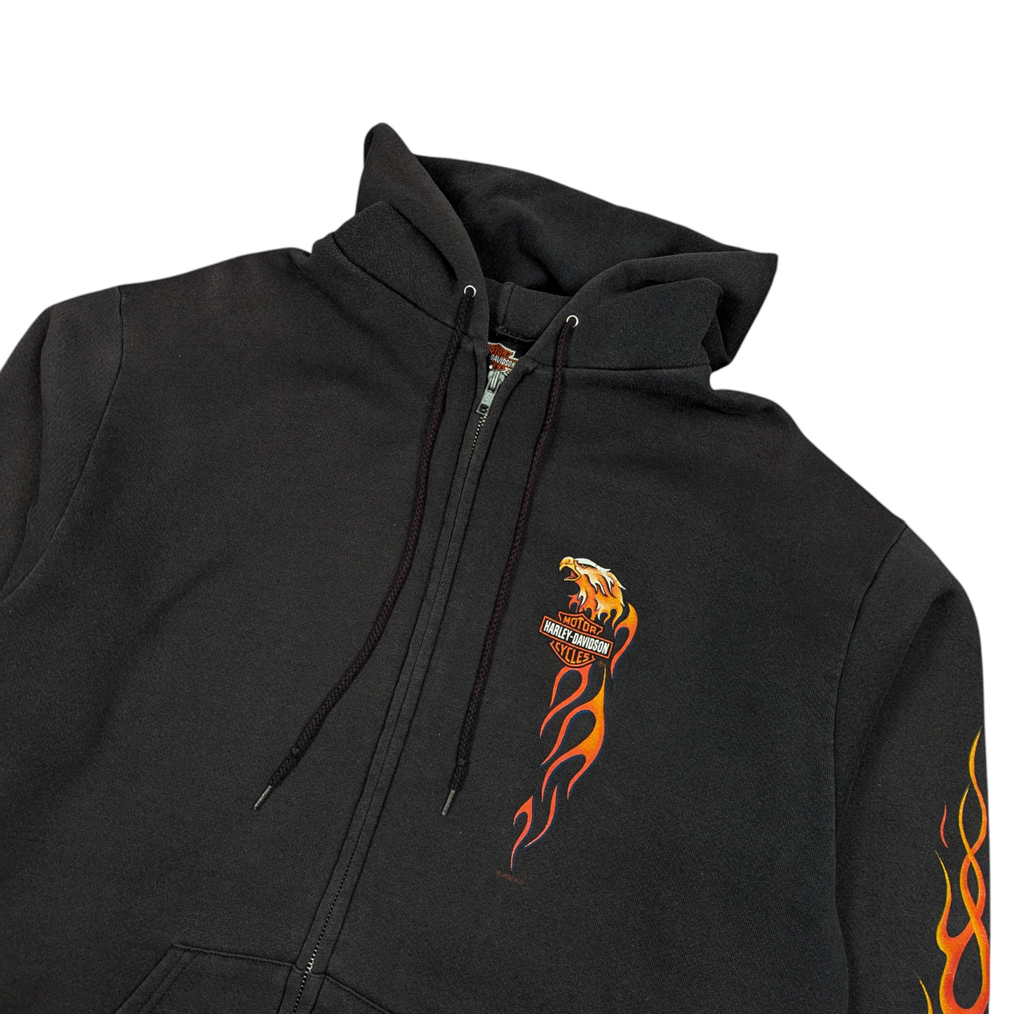 2000 Harley Davidson Flame Hoodie Size L