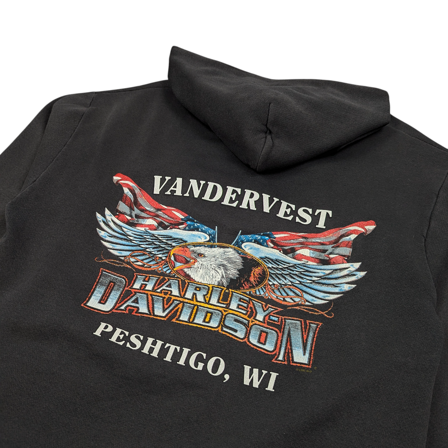 2000 Harley Davidson Flame Hoodie Size L