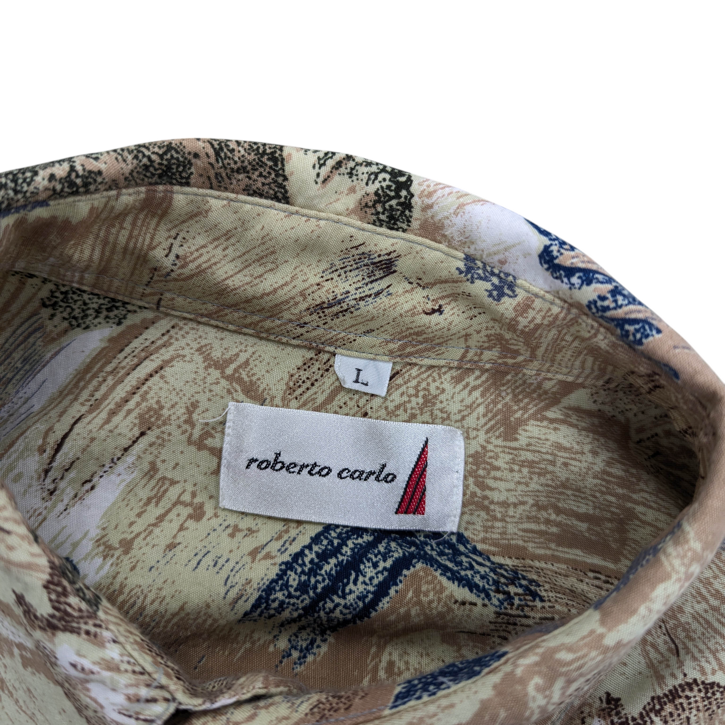 90s Patterned Shirt Size L