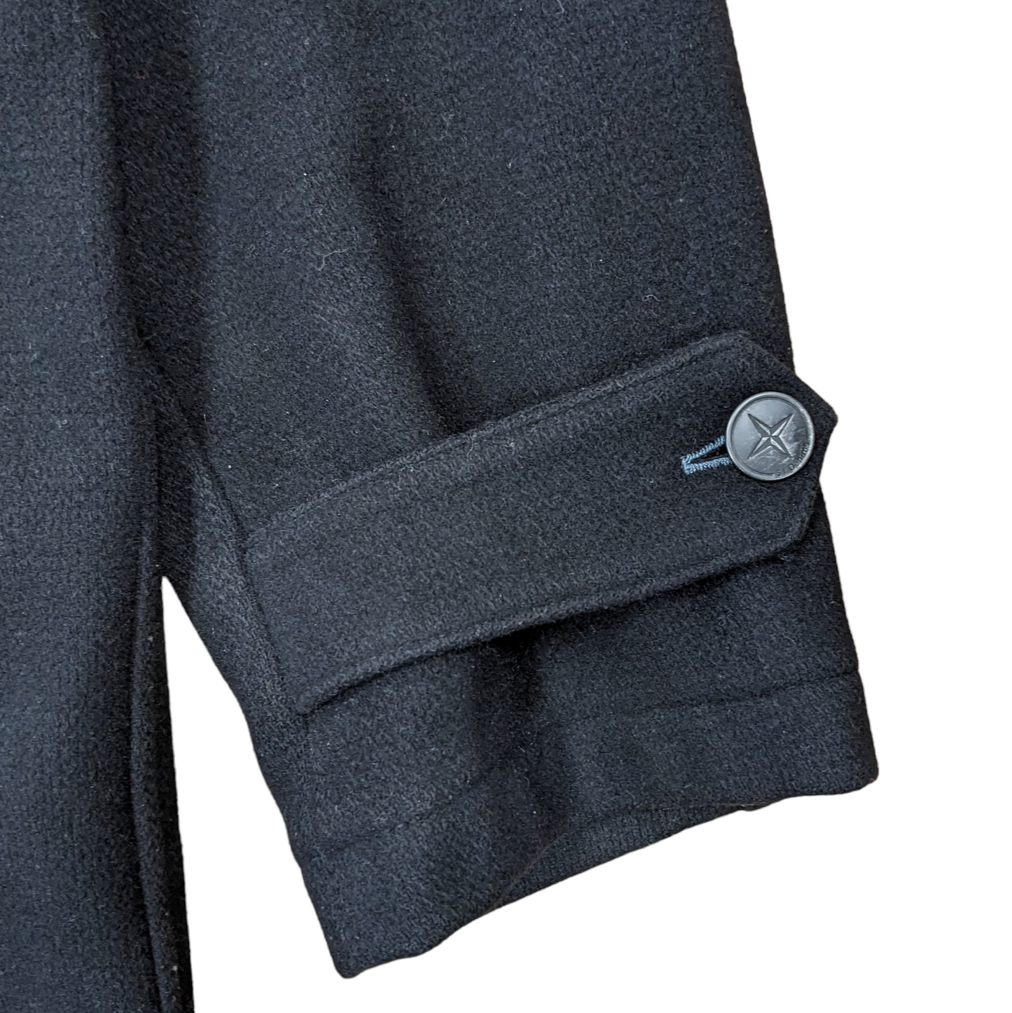 Stone Island Wool Overcoat In Black Size XXL