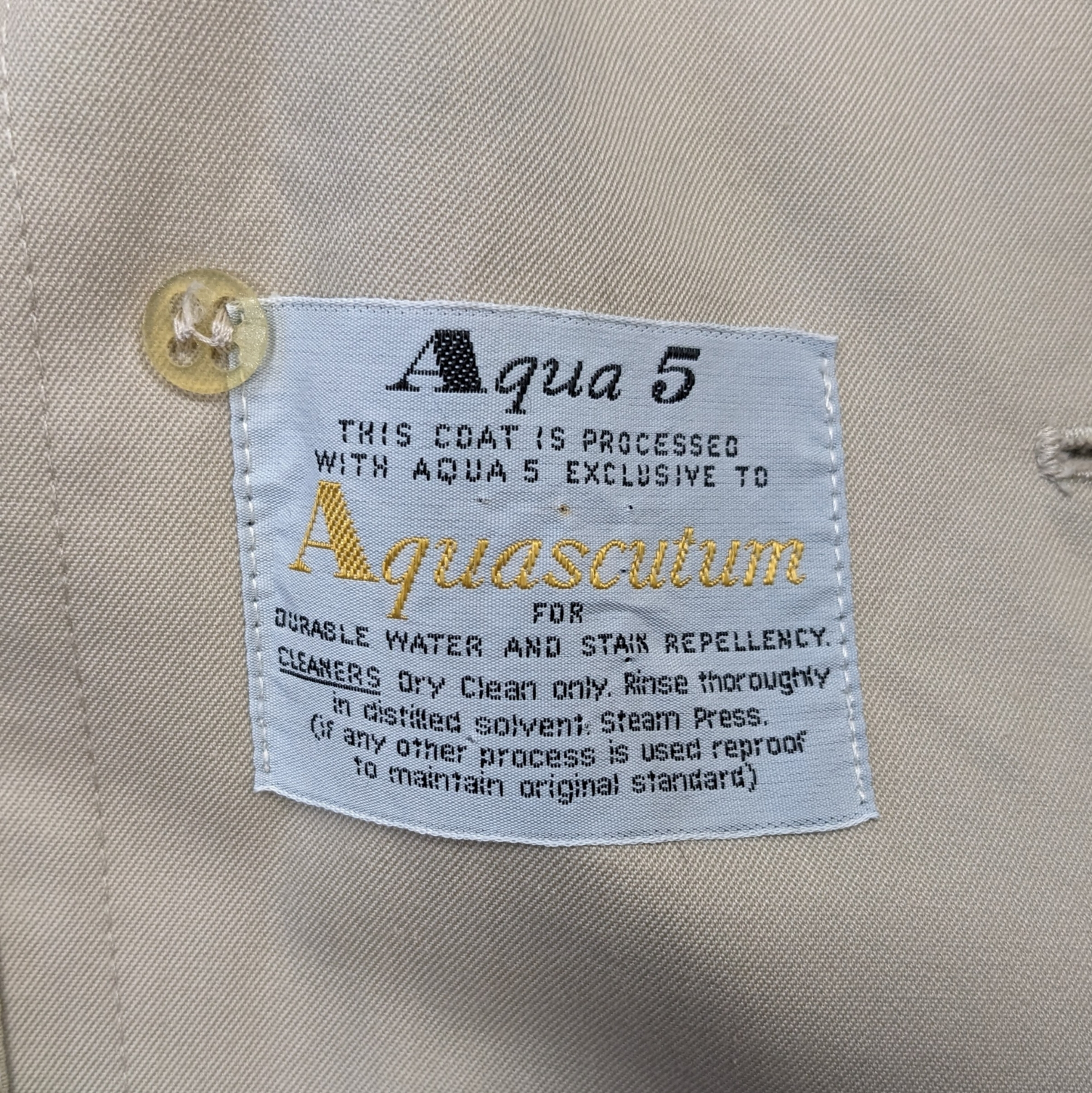Vintage Aquascutum Mac w/Removable Lining UK 12