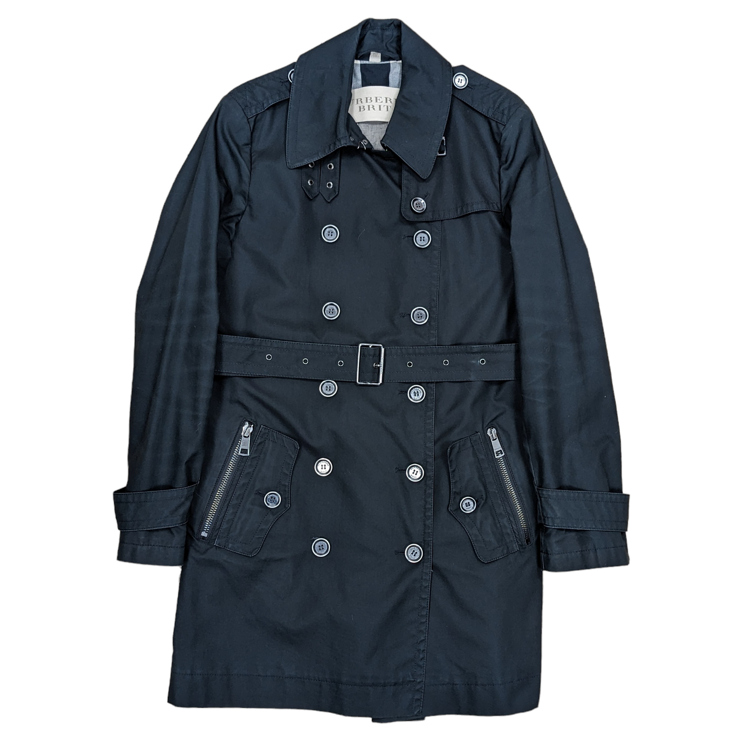 Burberry Brit Belted Trench Coat Size UK 14
