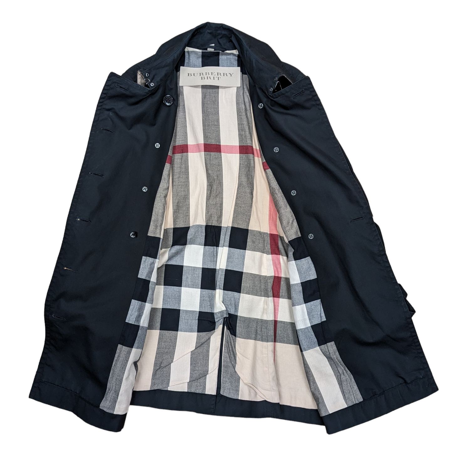 Burberry Brit Belted Trench Coat Size UK 14