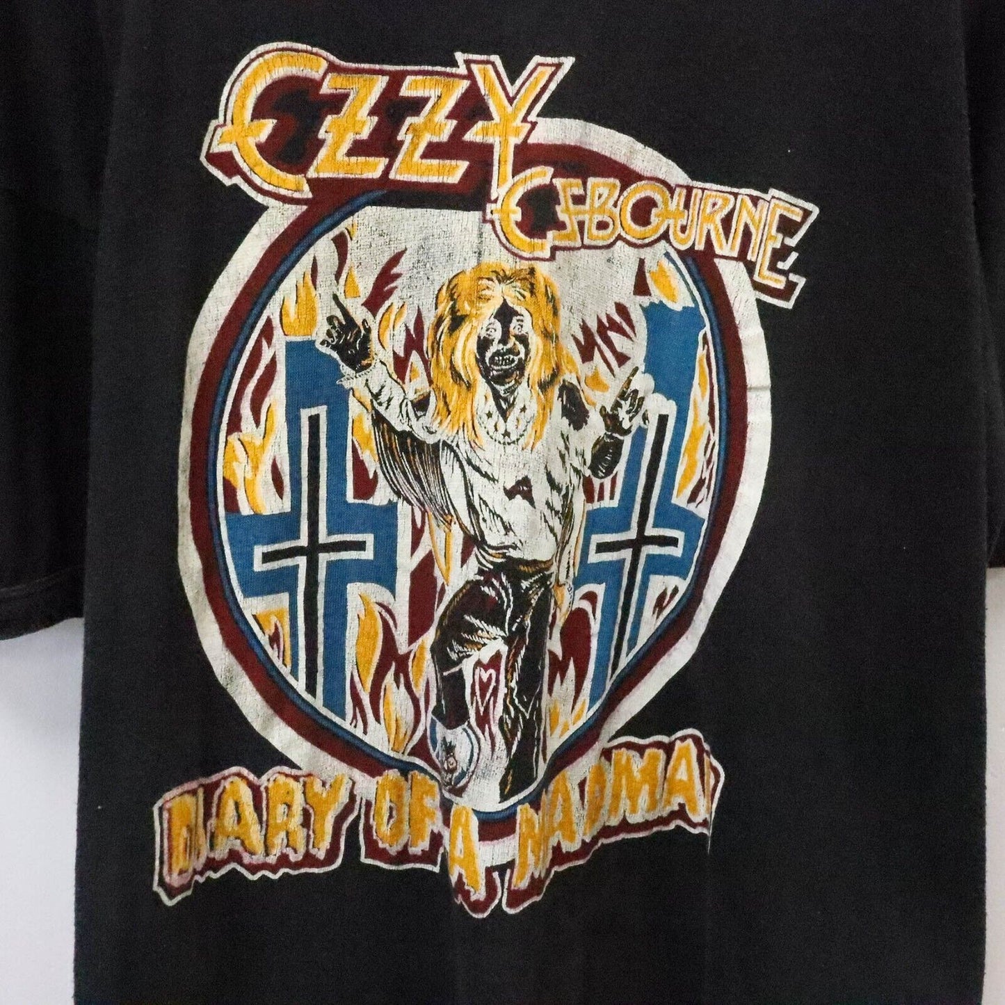 80s Ozzy Osbourne Diary Of A Madman T-Shirt Size S
