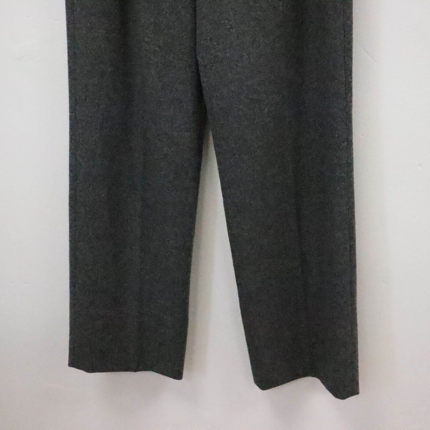 Vintage Wool Pleated Trousers In Grey W27 L30 UK 8
