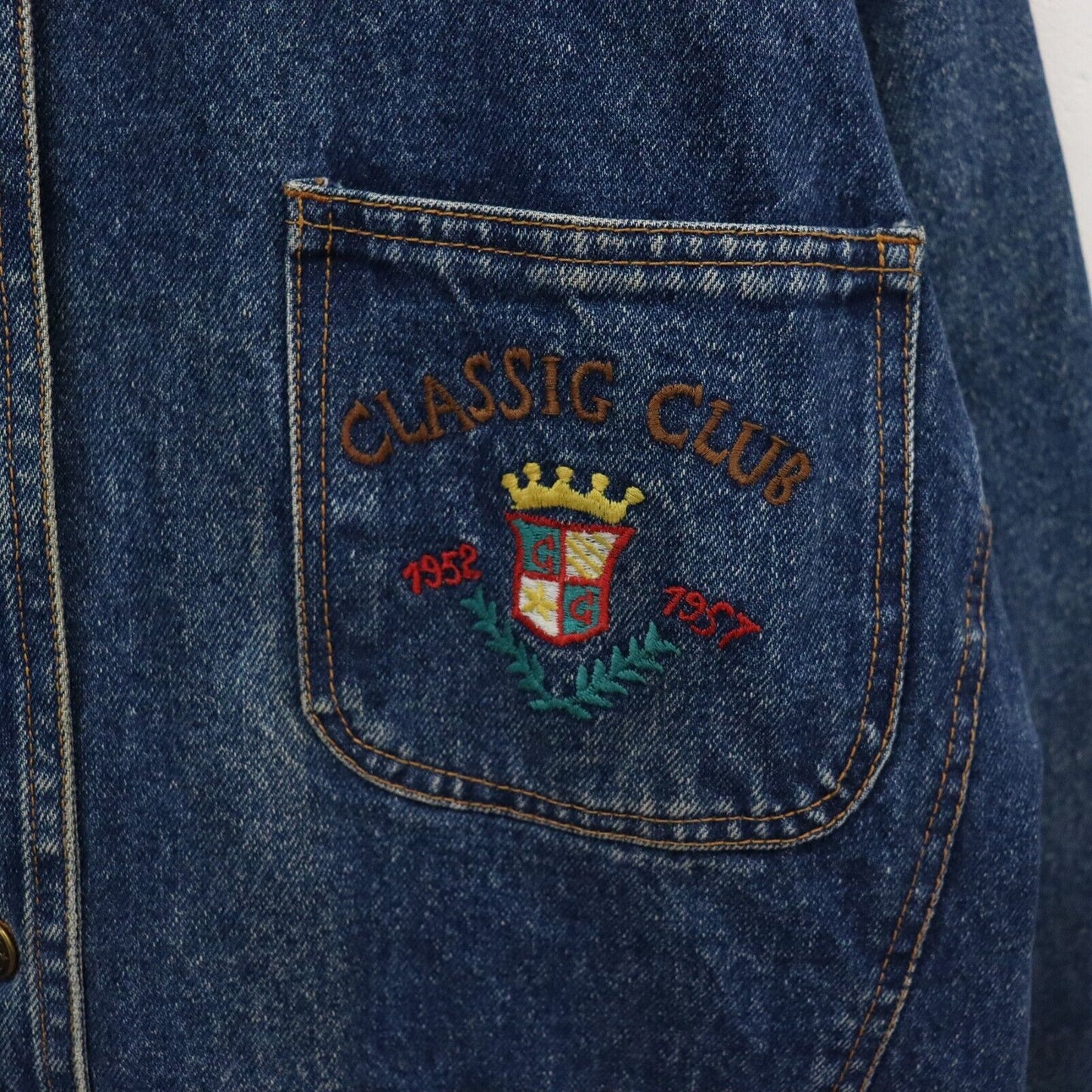 90s St Michael Quilted Denim Jacket Size XS