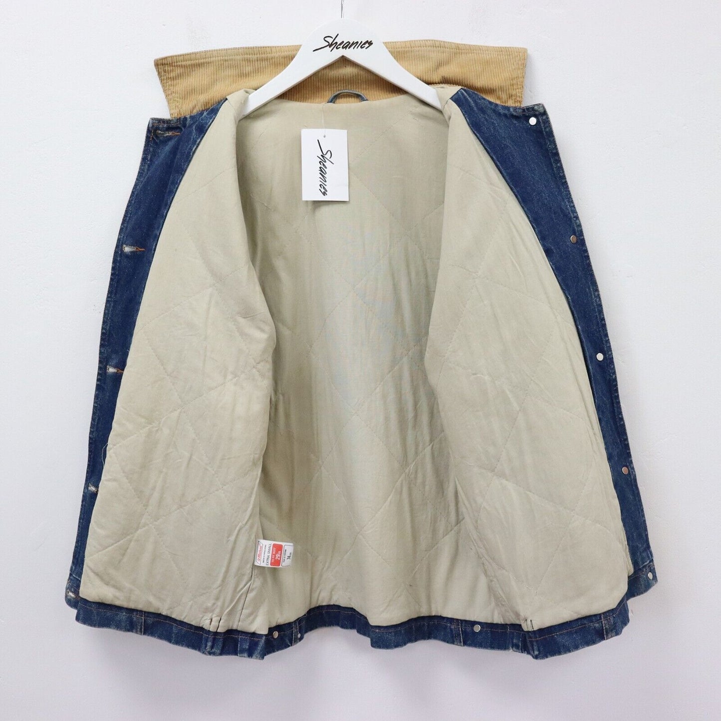 90s St Michael Quilted Denim Jacket Size XS