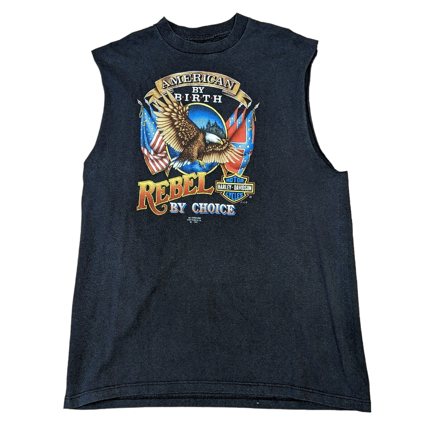 90s Harley Davidson 3D Emblem Vest Size XL