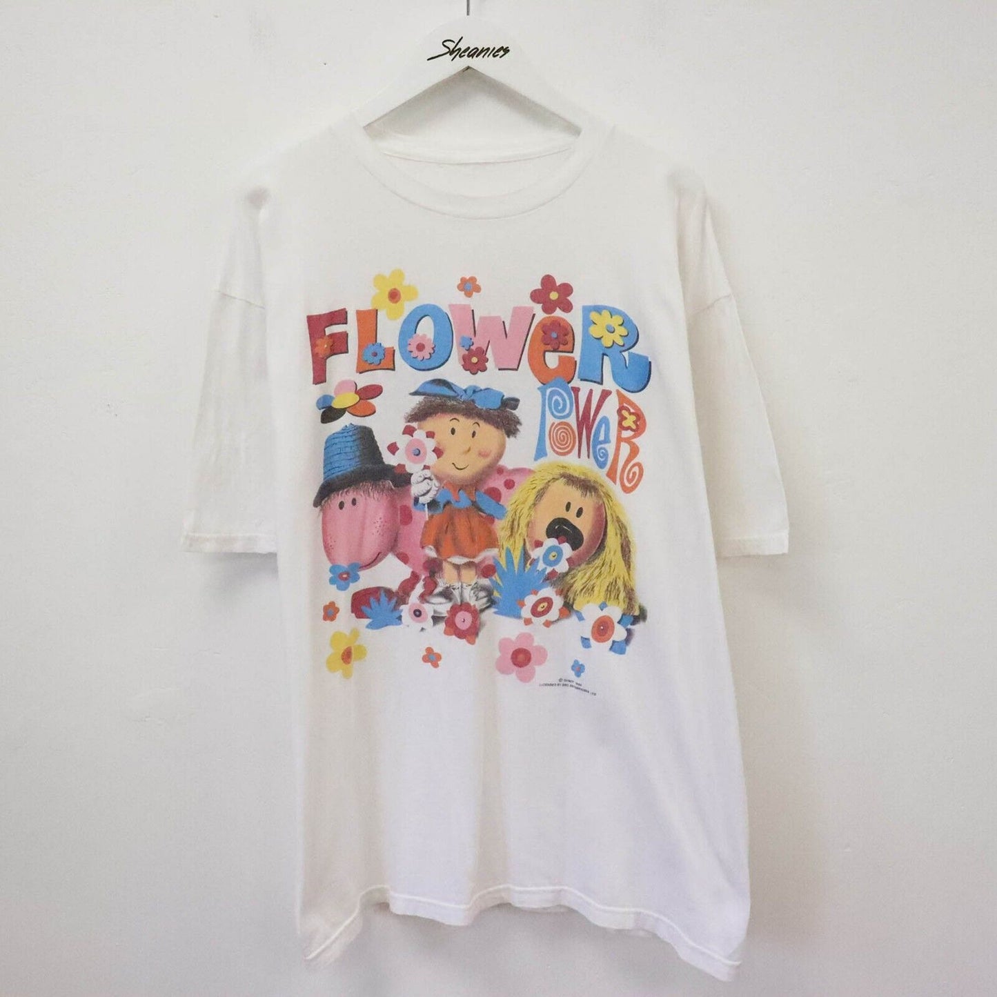 1990 Magic Roundabout Flower Power BBC T-Shirt Size L
