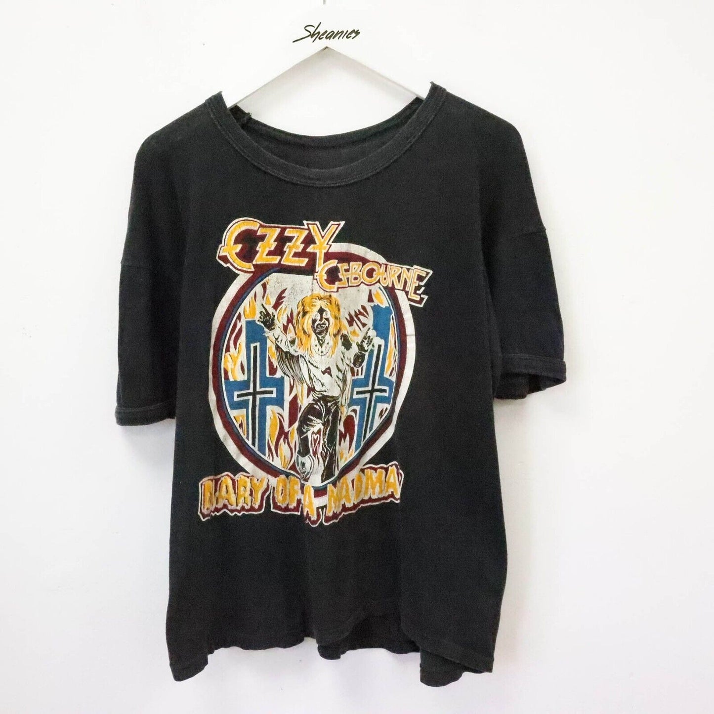 80s Ozzy Osbourne Diary Of A Madman T-Shirt Size S