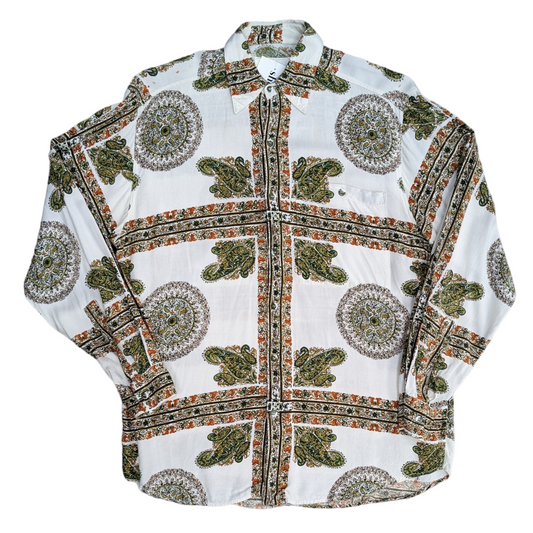 Vintage Abstract Patterned L/S Shirt Size S